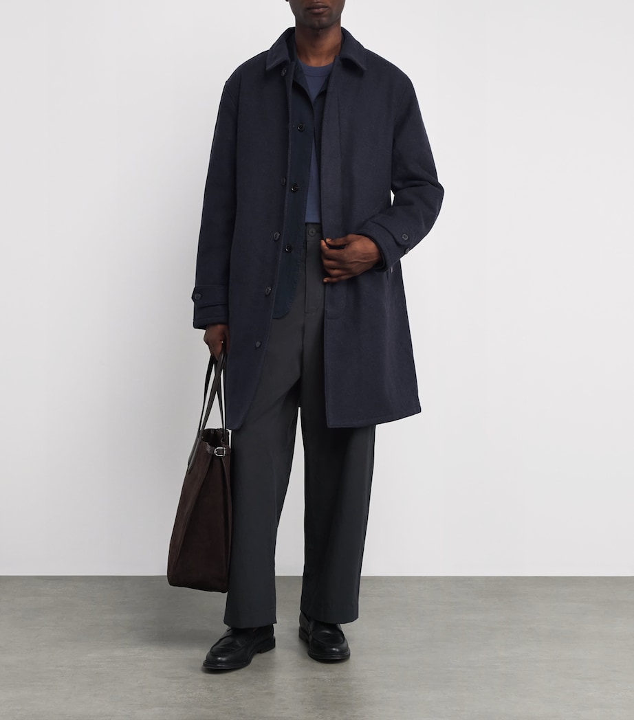 Wool Langdon Overcoat NAVY Image 2
