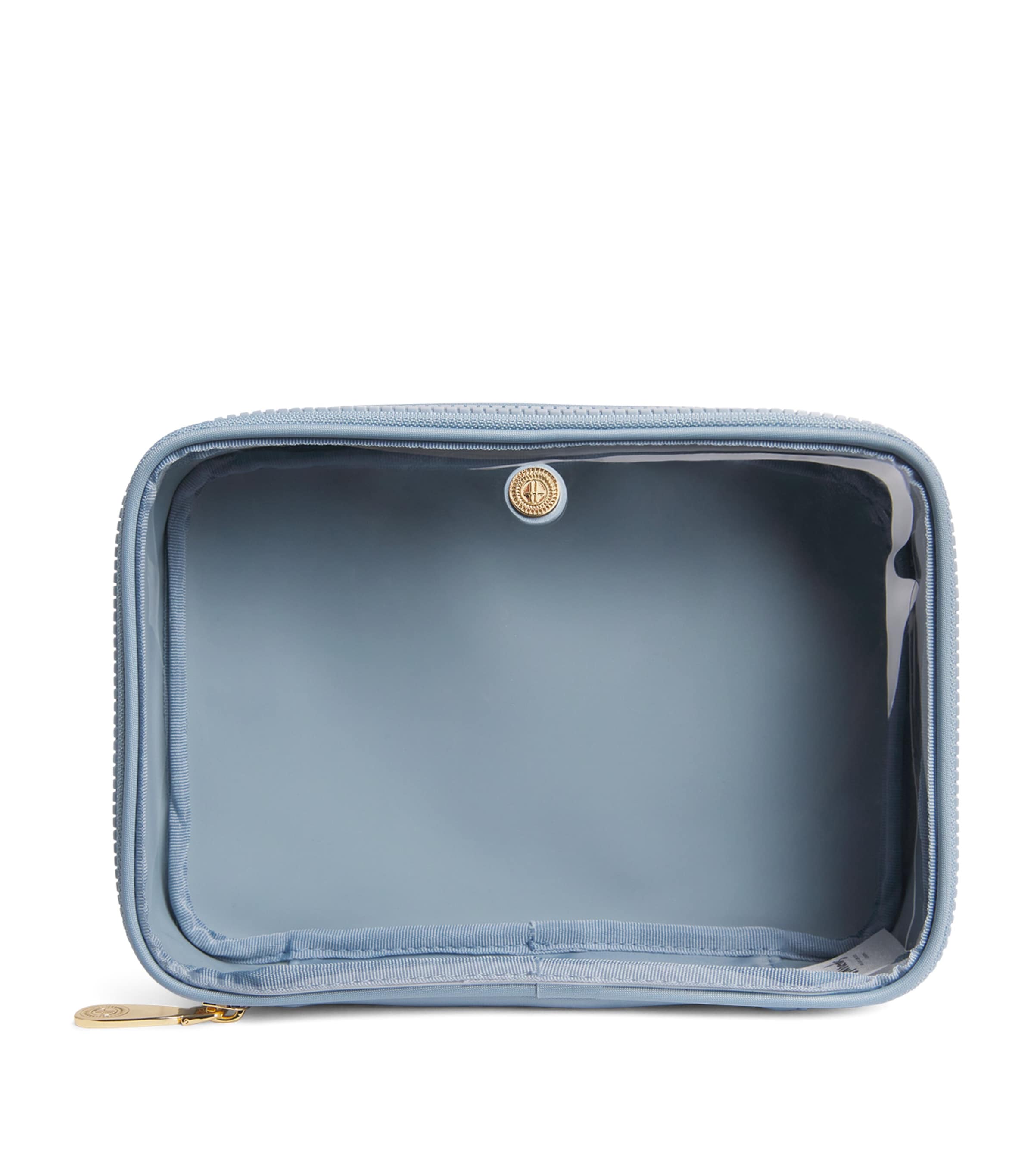 Harrods Clear Cosmetic Bag Blue Image 1