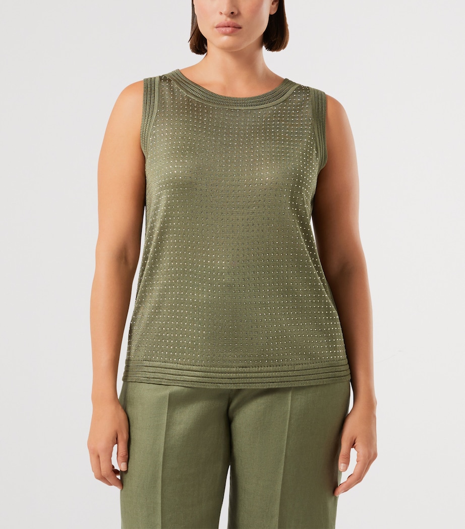 Marina Rinaldi Womens Knitted Cardigan and T-Shirt Set Kaki Image 4