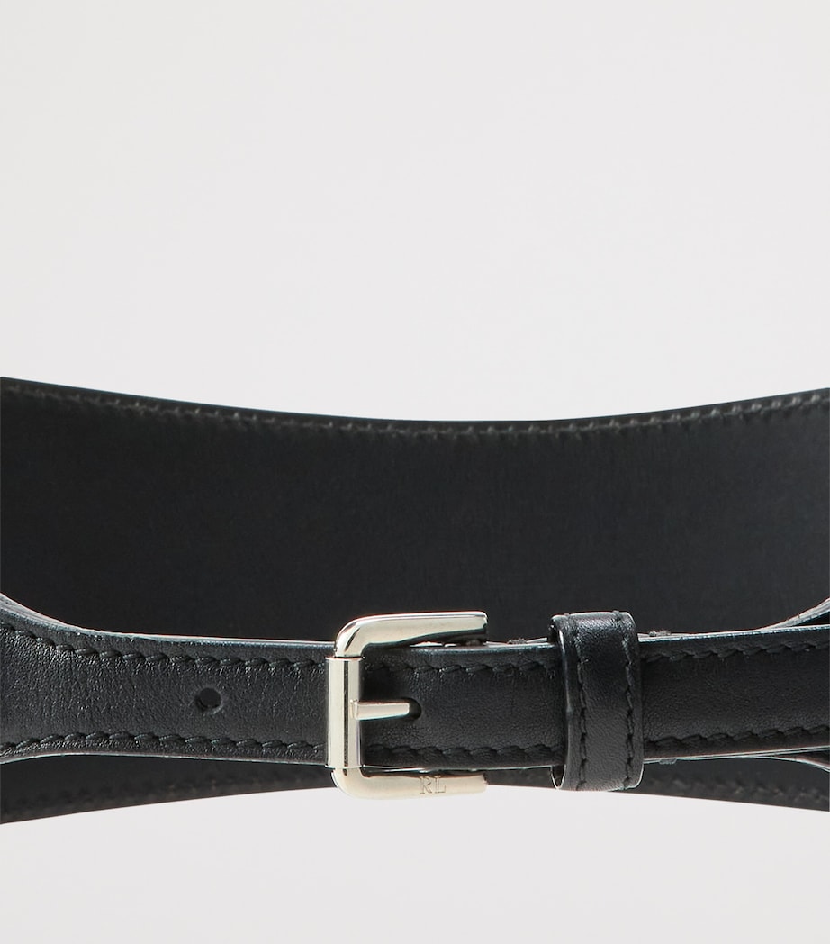 Leather Corset Belt BLACK Image 2