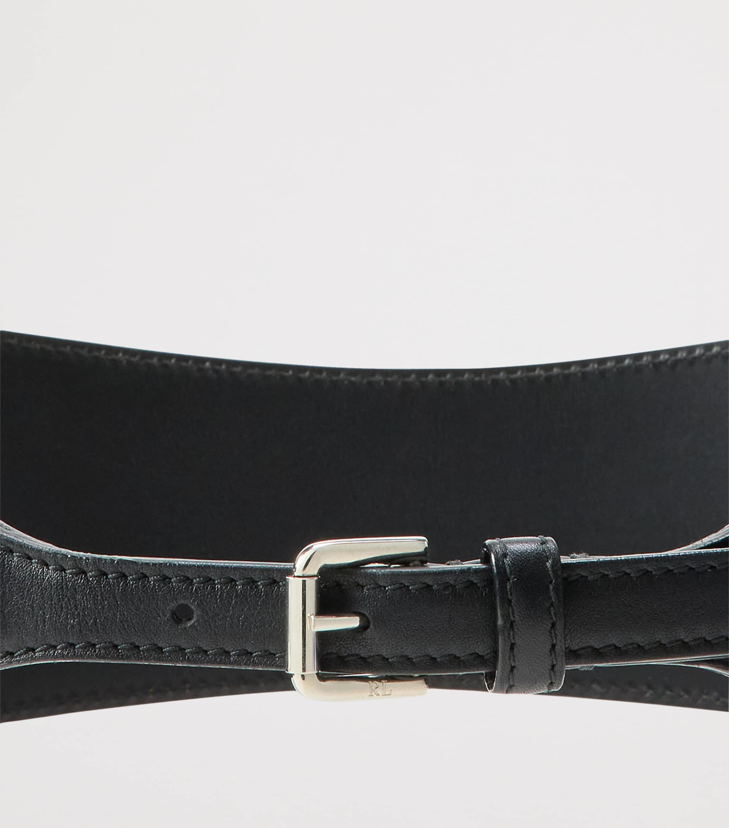 Ralph Lauren Collection Black Leather Corset Belt | Harrods US