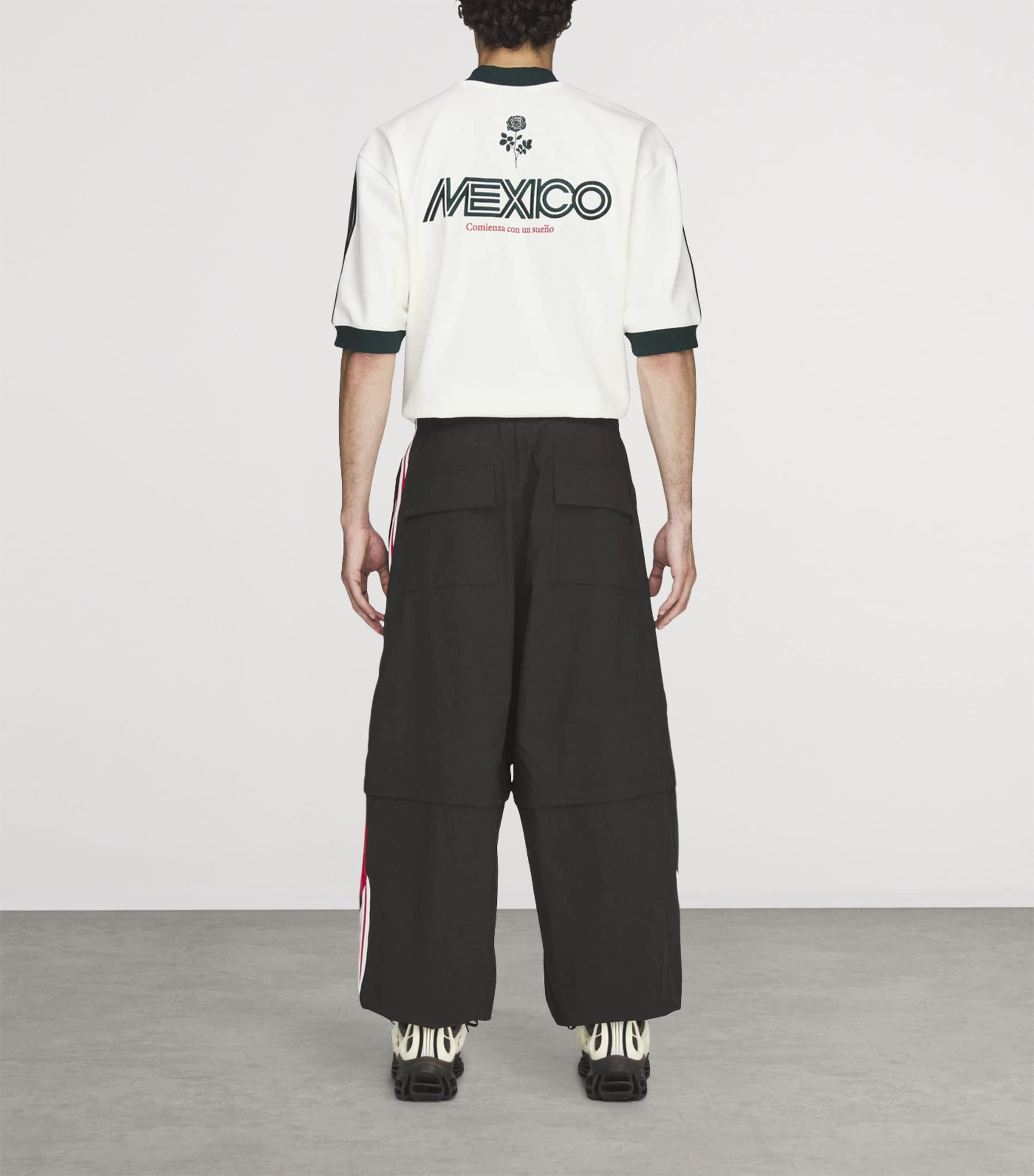 Willy Chavarria Mens x adidas Originals Anthem Oversized Sweatpants Black Image 4