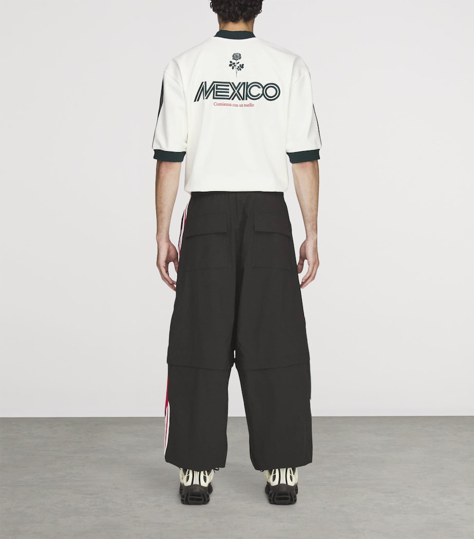 Willy Chavarria Mens x adidas Originals Anthem Oversized Sweatpants Black Image 4