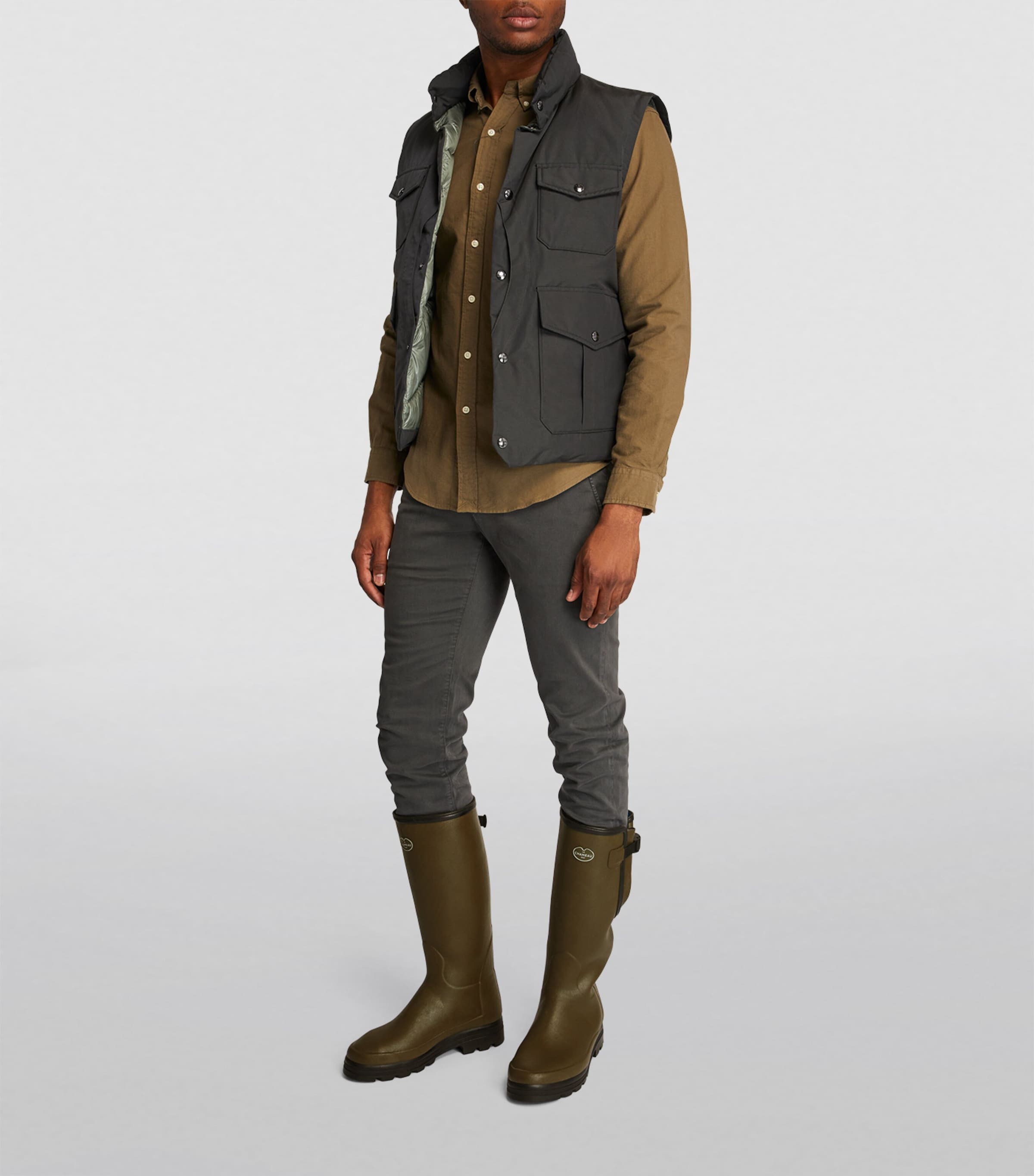 Neoprene-Lined Vierzonord Wellington Boots VERT CHAMEAU 7100 Image 7