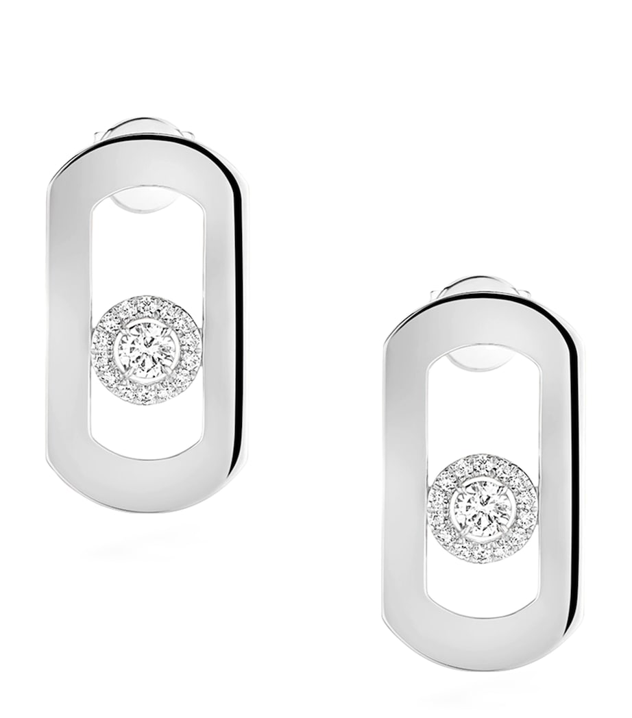 White Gold and Diamond So Move Earrings WHITE GOLD Image 1