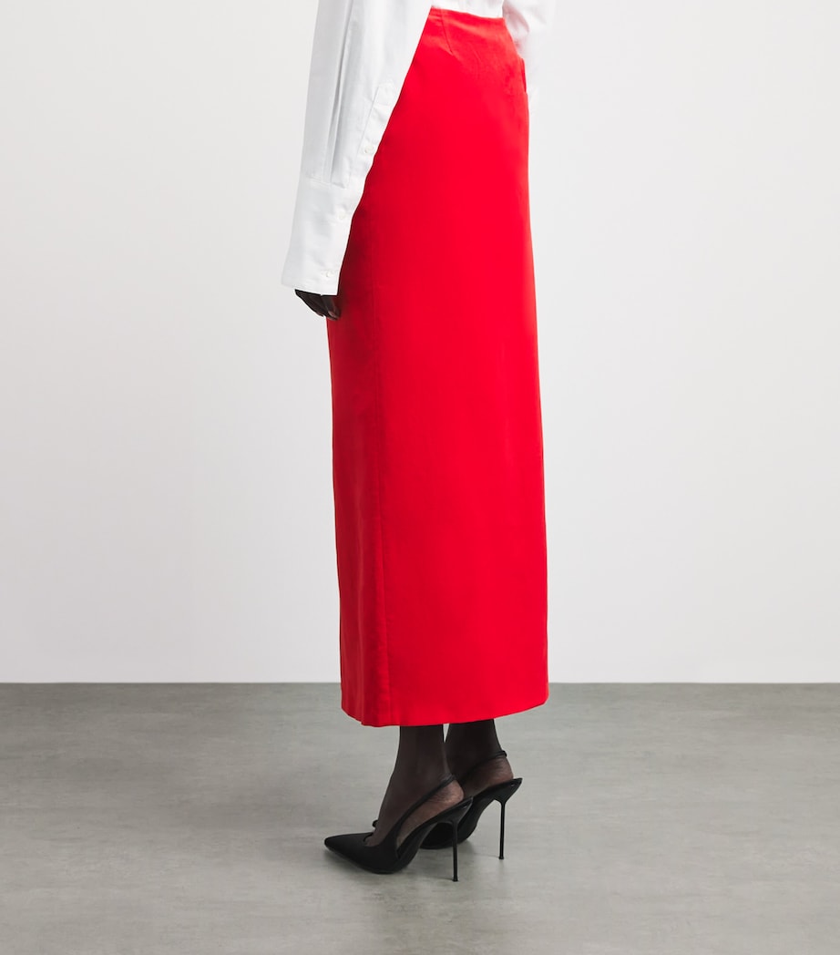 Blazé Milano Womens Velvet Malaya Pencil Skirt Crab Image 5