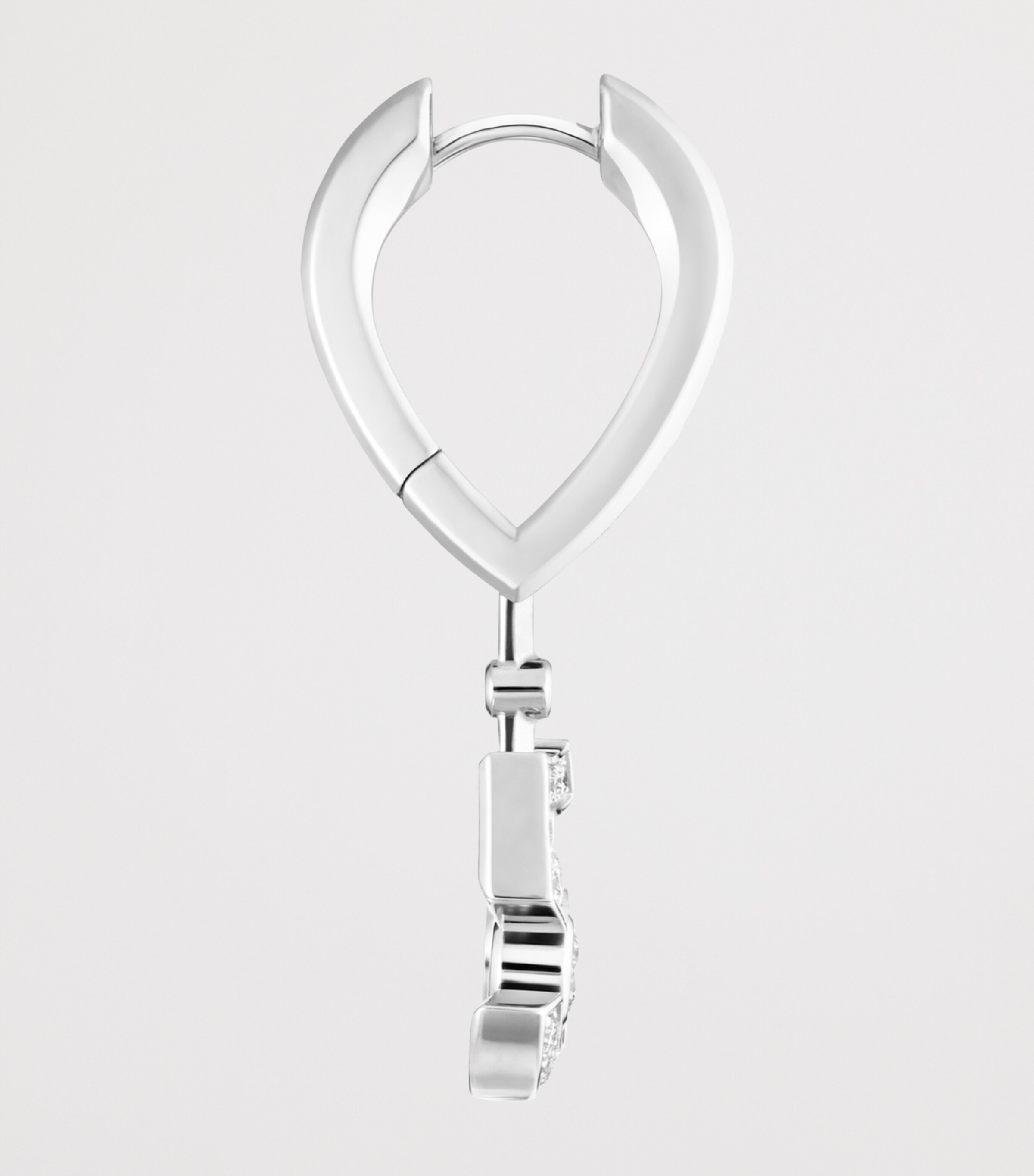 CHANEL White Gold and Diamond Eternal N°5 Drop Earrings White Gold Image 2