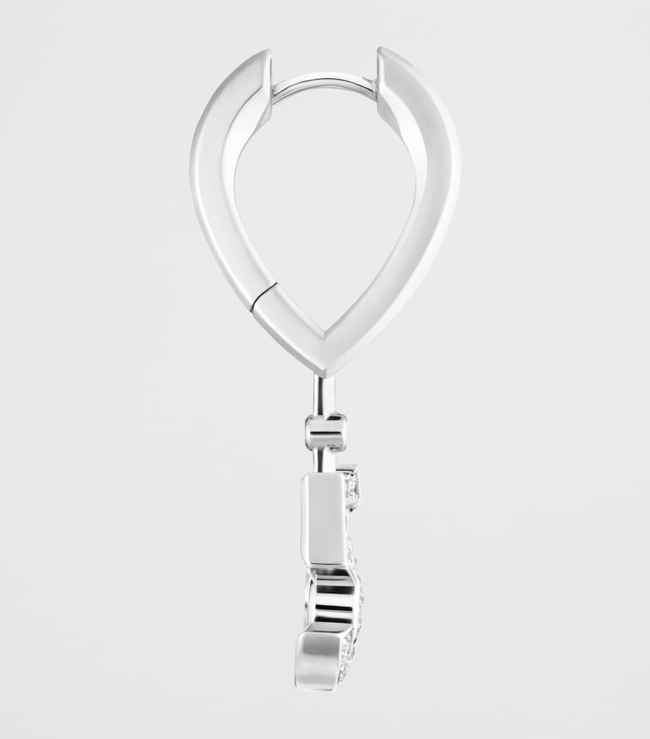 CHANEL White Gold and Diamond Eternal N°5 Drop Earrings White Gold Image 2