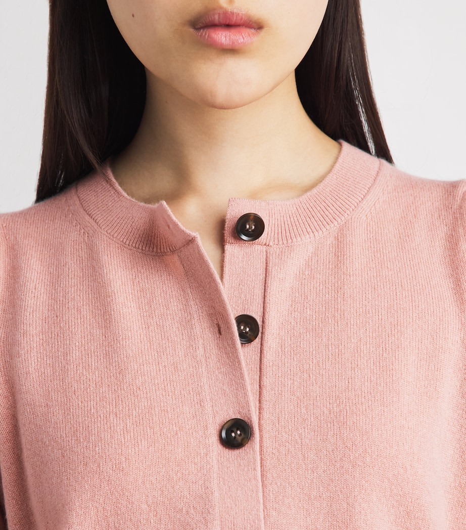 ME+EM Womens Cashmere Cardigan Pale Blush Image 3