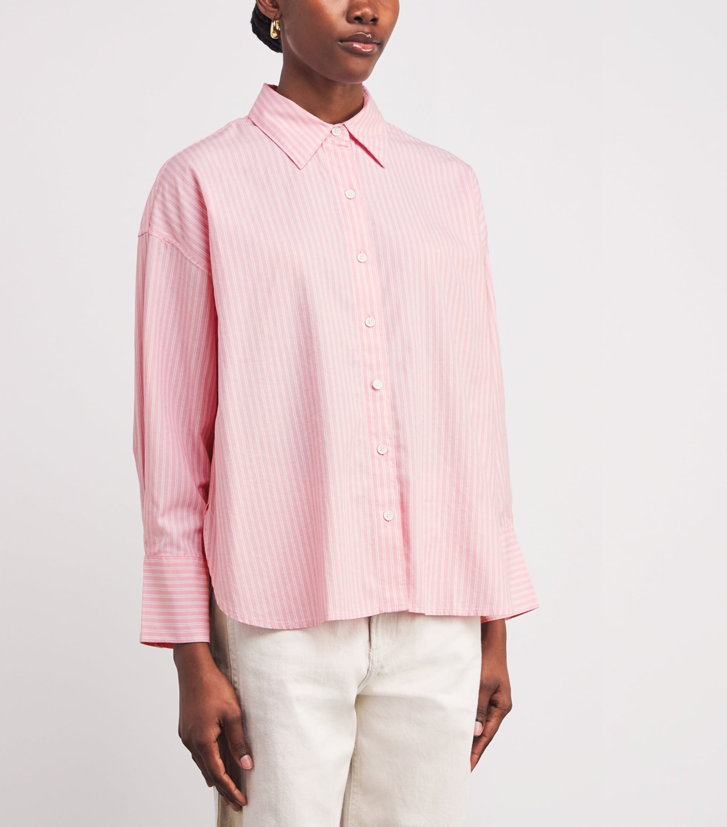 Stretch-Cotton Poplin Stripe Rosie Shirt CHERRY BLOSSOM STRPE Image 3
