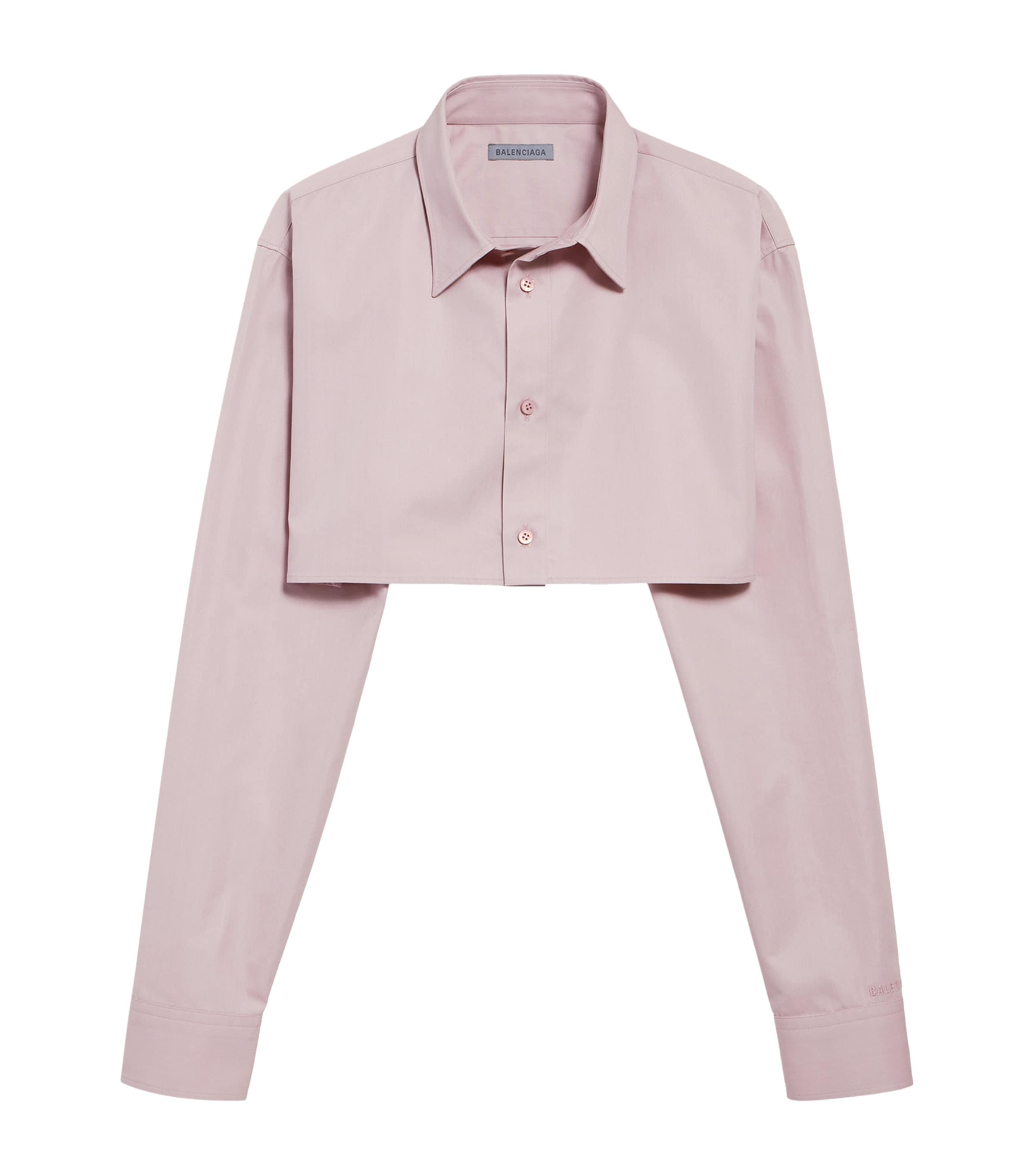 Balenciaga Womens Cotton-Silk Cropped Shirt Image 1