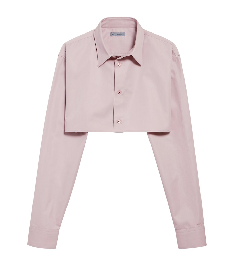 Balenciaga Womens Cotton-Silk Cropped Shirt Image 1