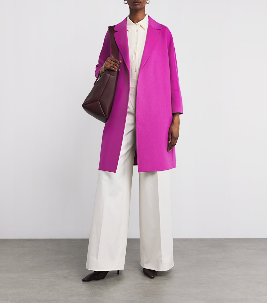 Virgin Wool Arona Wrap Coat FUCHSIA Image 2