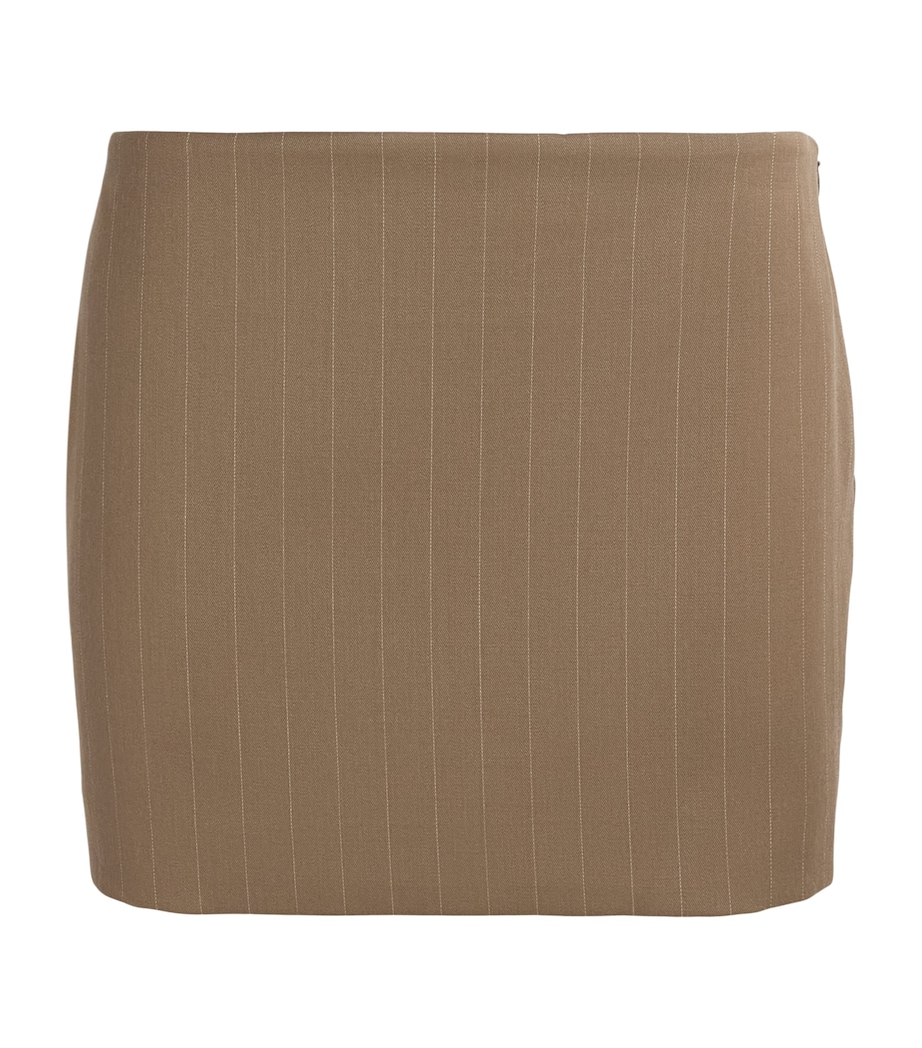 CAMILLA AND MARC Womens Wool-Blend Stripe Maxim Skirt Cinnamon Image 1