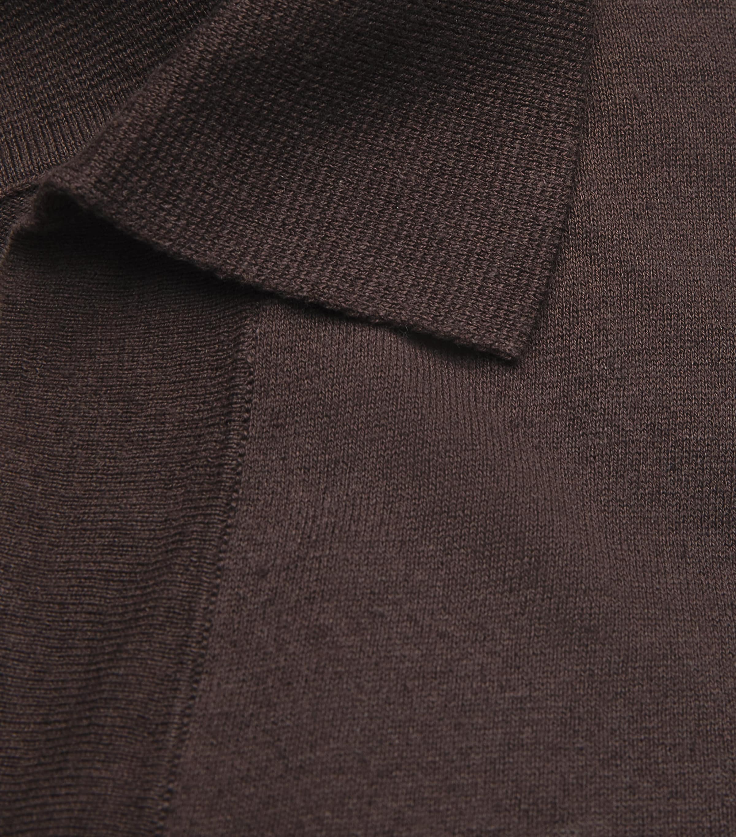 NN.07 Mens Cotton-Linen Ryan Polo Shirt Coffee Image 5