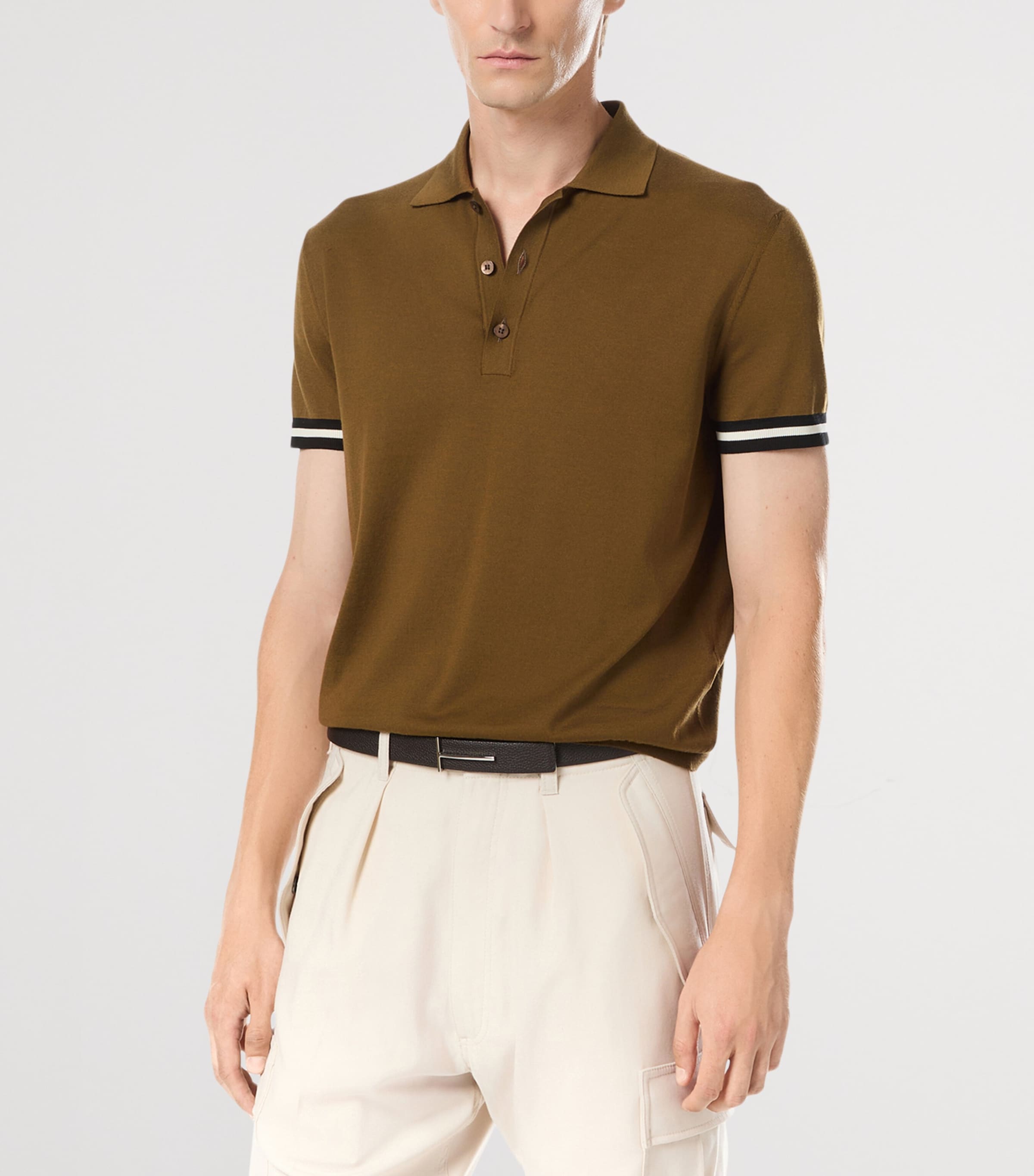 Cotton-Blend Polo Shirt GAQ Image 2