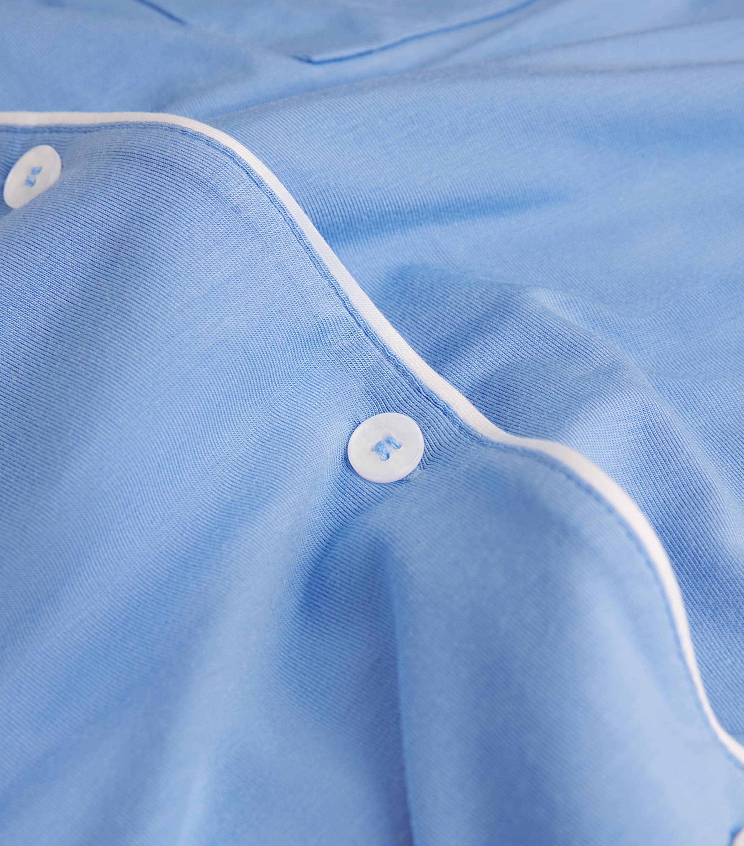 Stretch-Modal Gisele Pyjama Set CO/WH CORNFLOWR BLUE Image 5