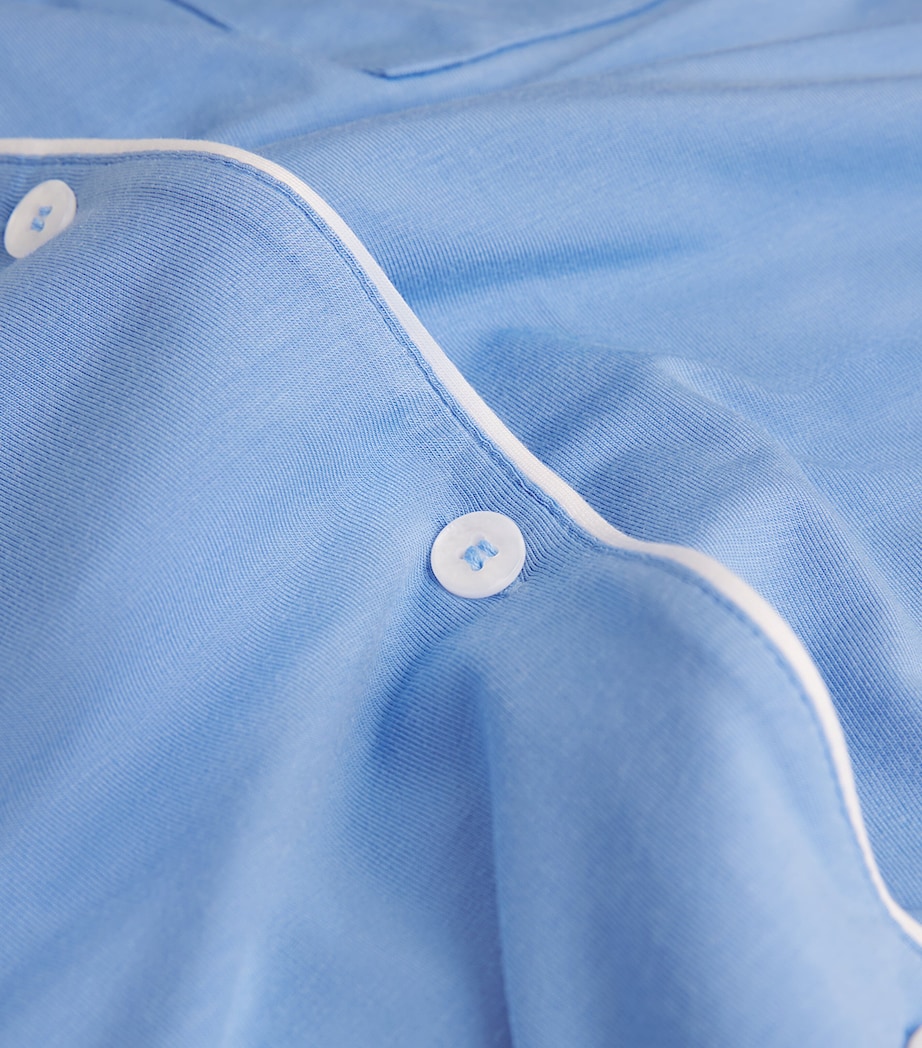 Stretch-Modal Gisele Pyjama Set CO/WH CORNFLOWR BLUE Image 5