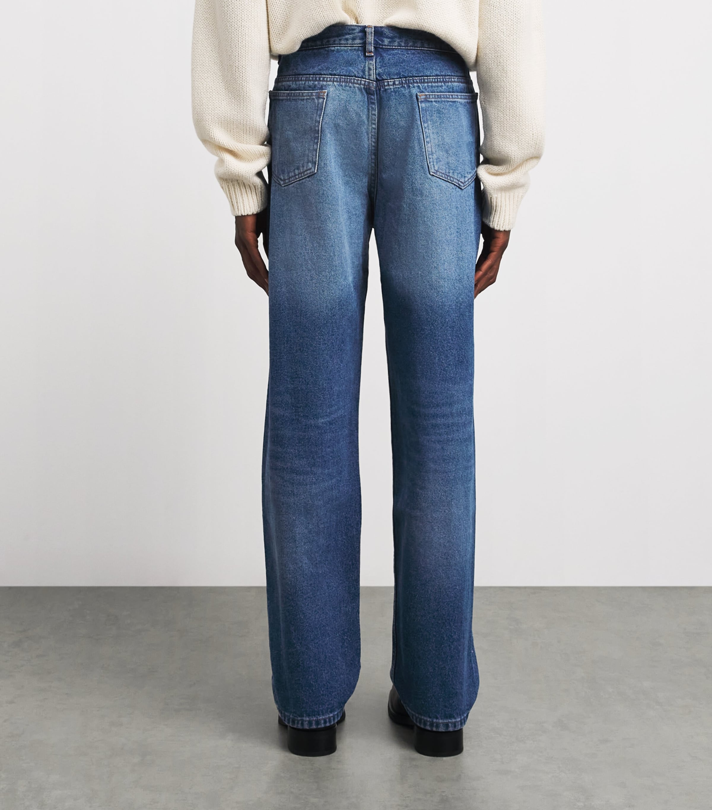 A.P.C. Mens Fairfax Wide-Leg Jeans Ial Washed Indigo Image 5