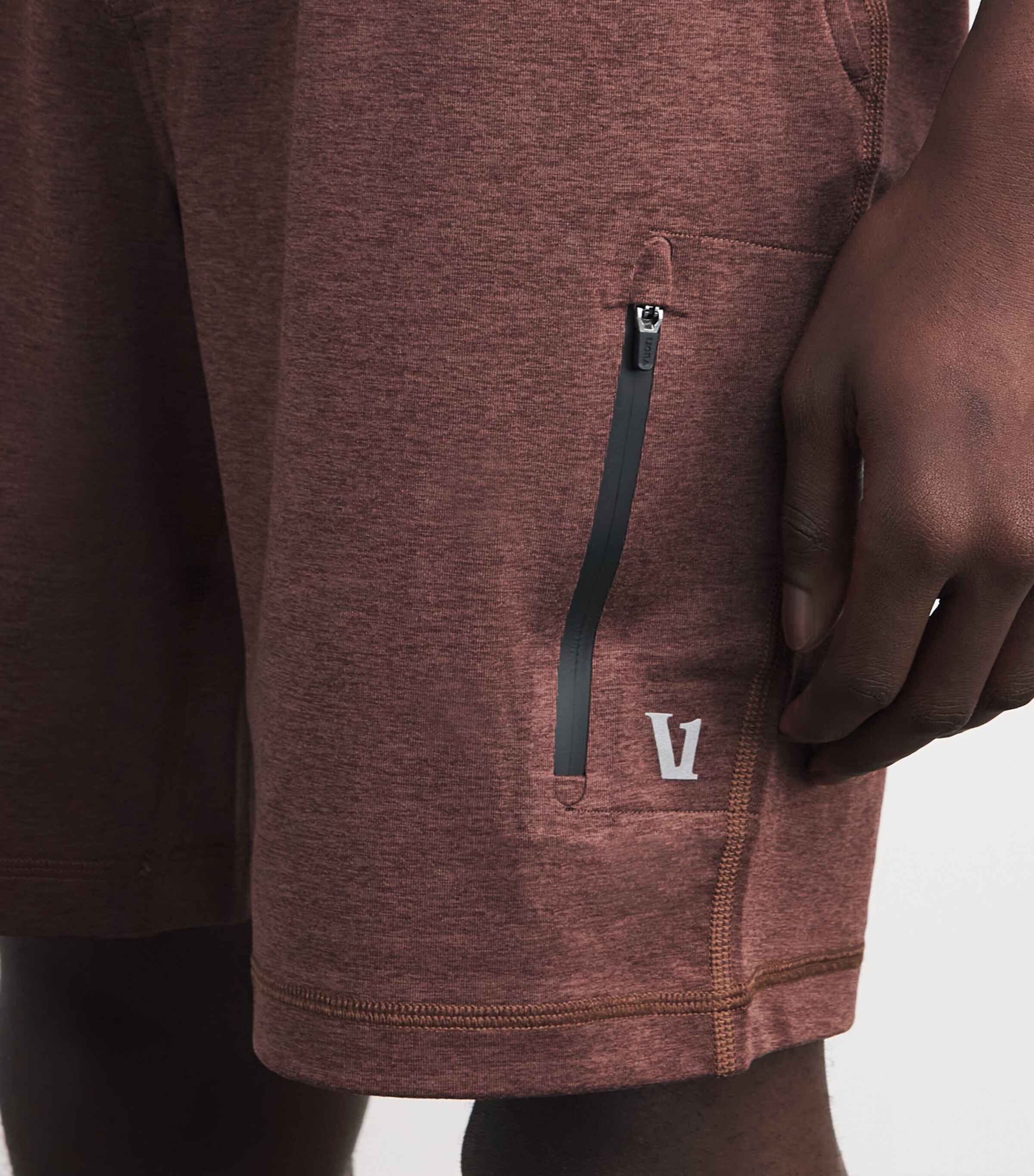VUORI Mens Sunday Performance Shorts Sah Sable Heather Image 3