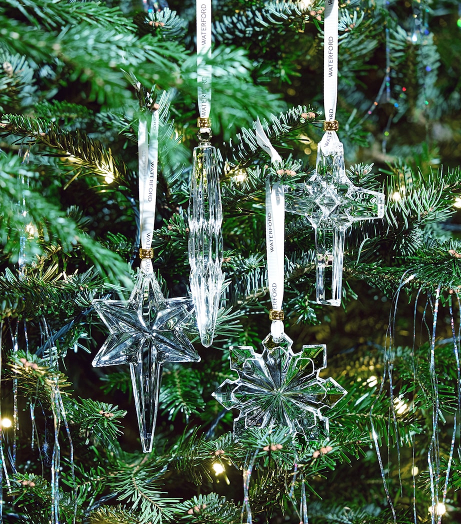 Crystal Snowflake Tree Decoration 2025 CLEAR Image 2
