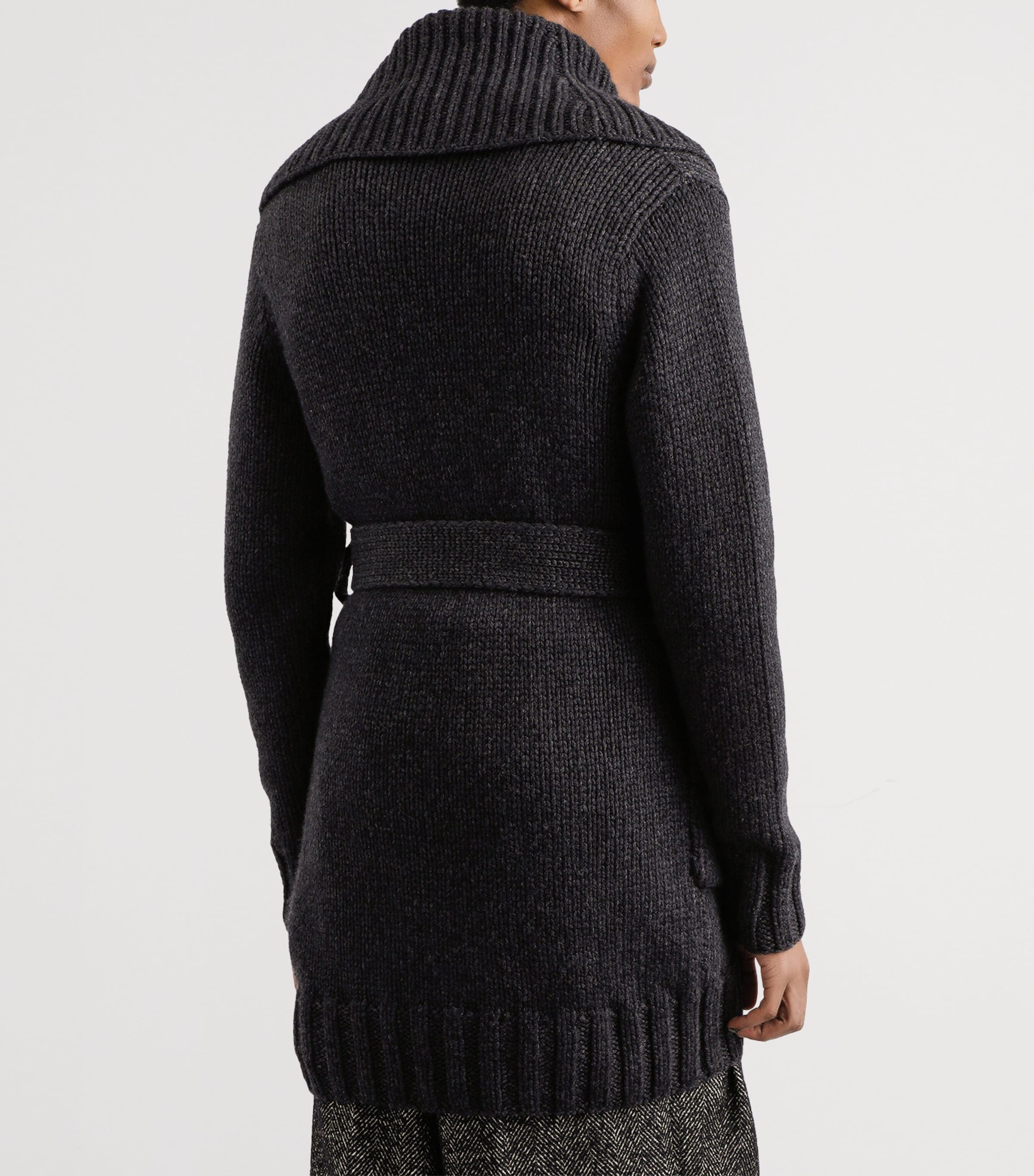 Cashmere Wrap Cardigan N1254 VERY DARK Image 3