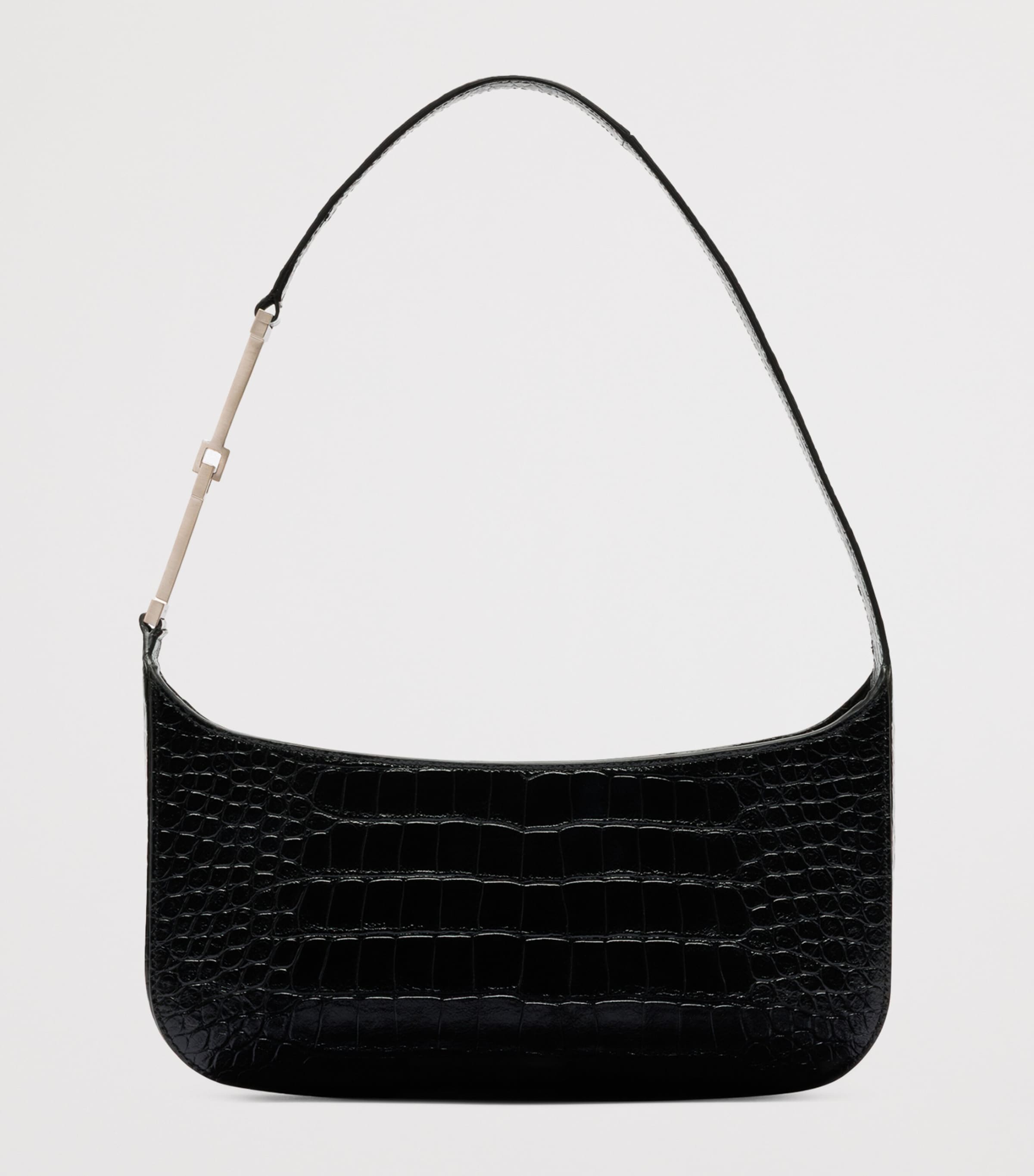 TOM FORD Small Croc-Embossed Leather Arc Shoulder Bag Naa Image 4