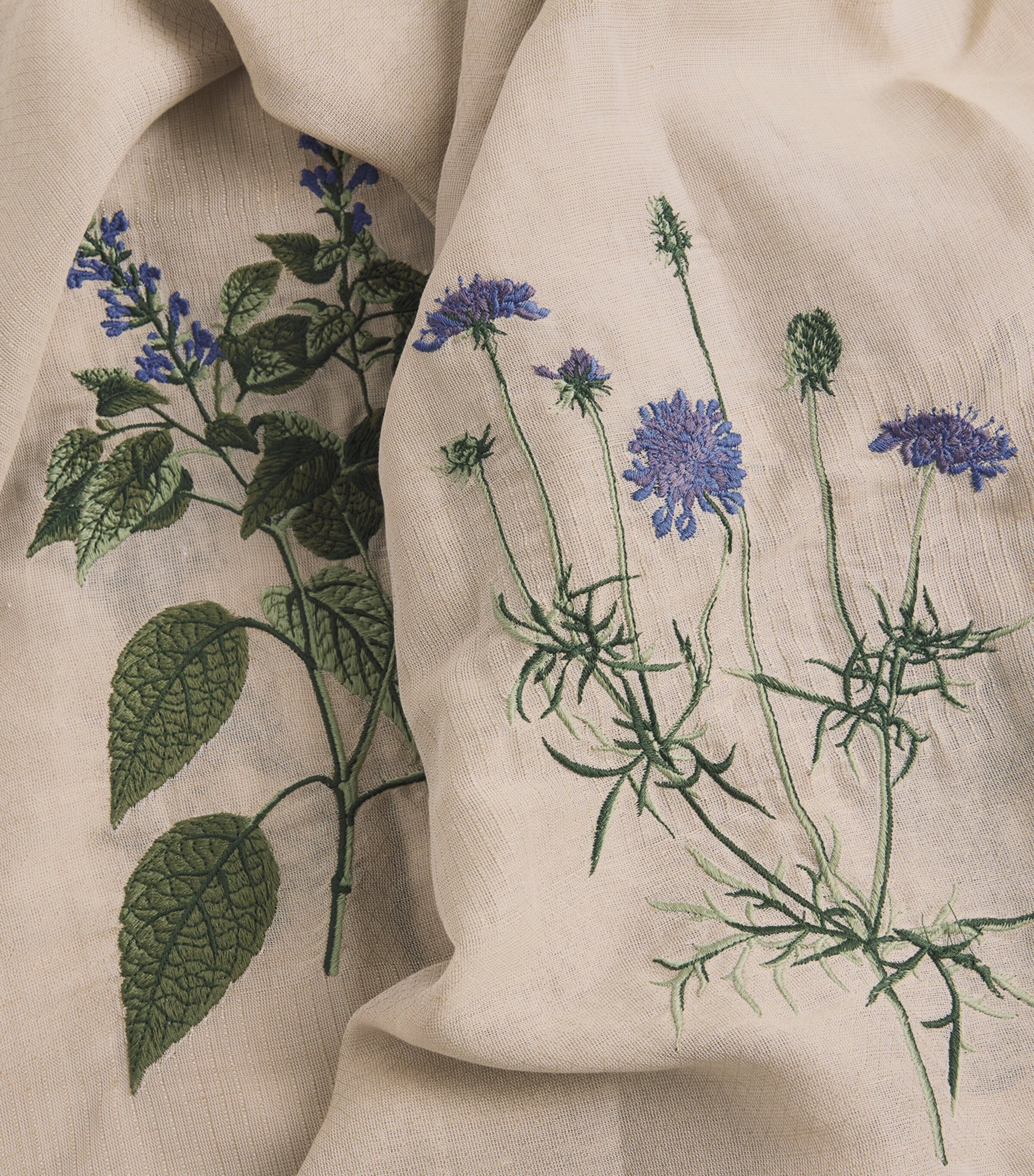 Embroidered Scarf BEIGE Image 5