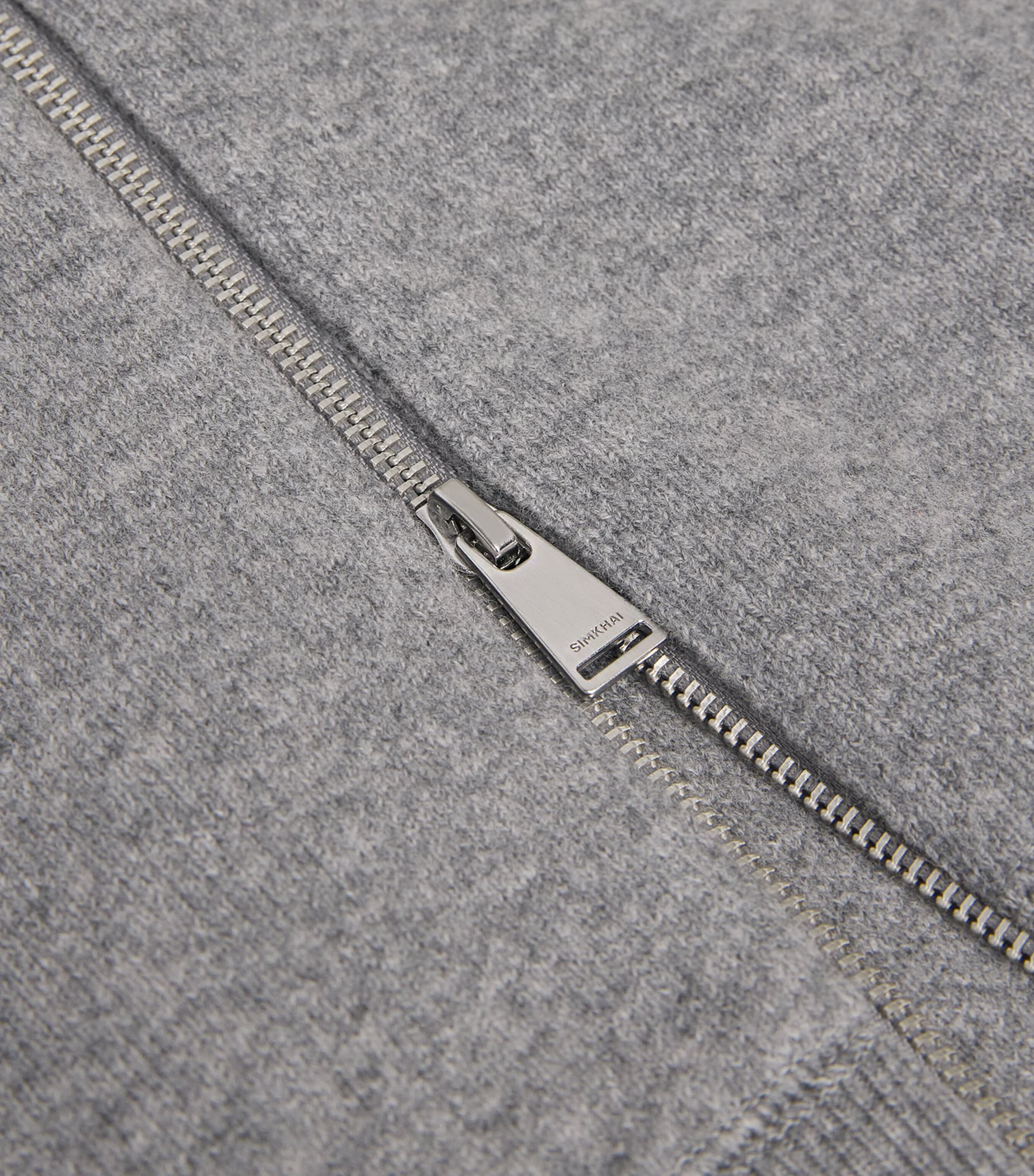 Wool-Blend Zip-Up Hoodie HEATHER GREY Image 5