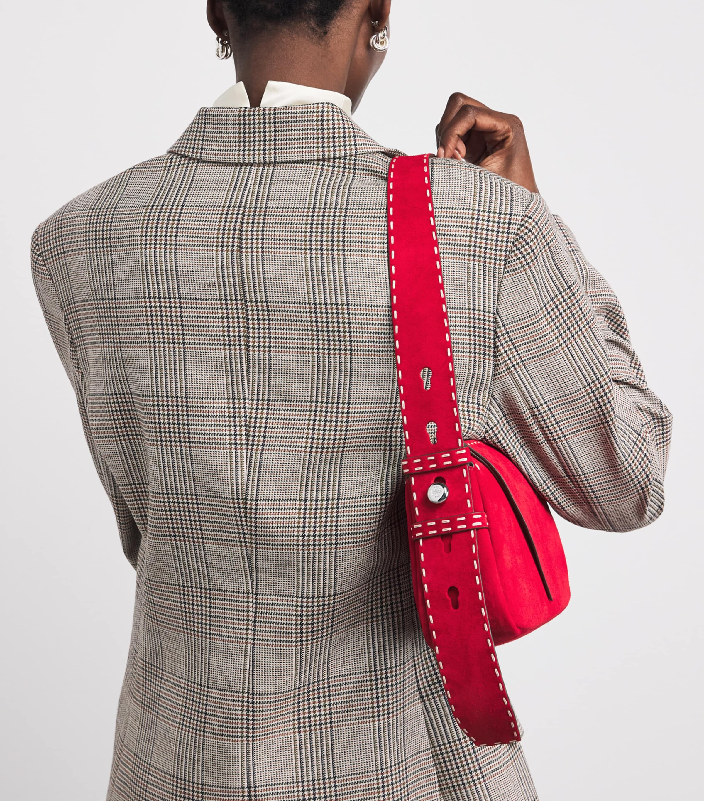 Small Suede Romy Shoulder Bag 600 RED Image 5