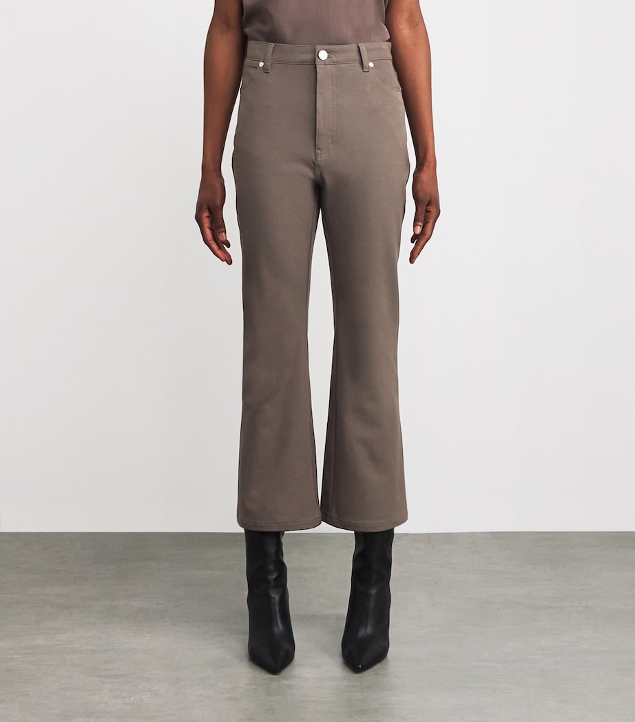 Stretch-Gabardine Duke Cropped Trousers MUSHROOM Image 3