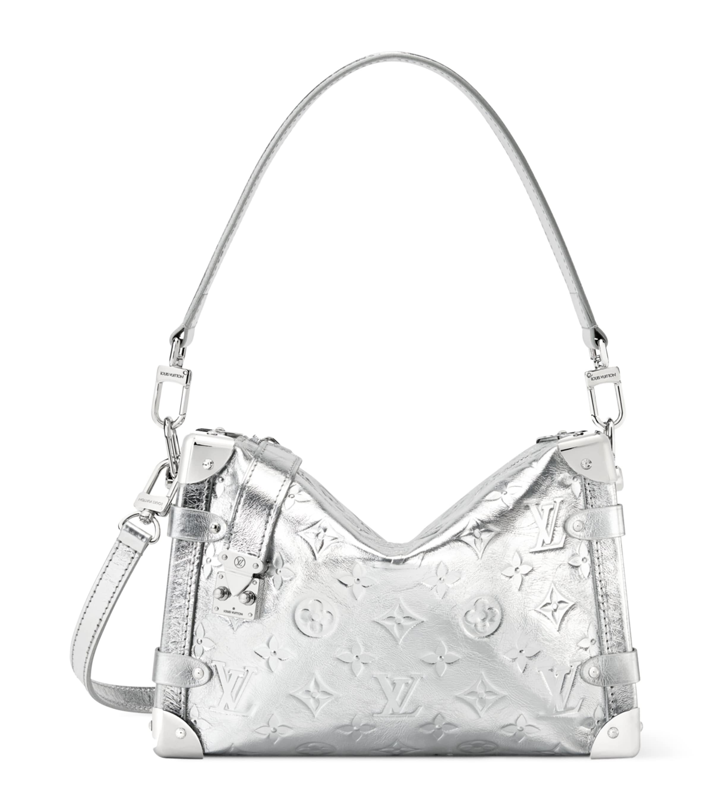 Leather Side Trunk MM Shoulder Bag SILVER Image 1