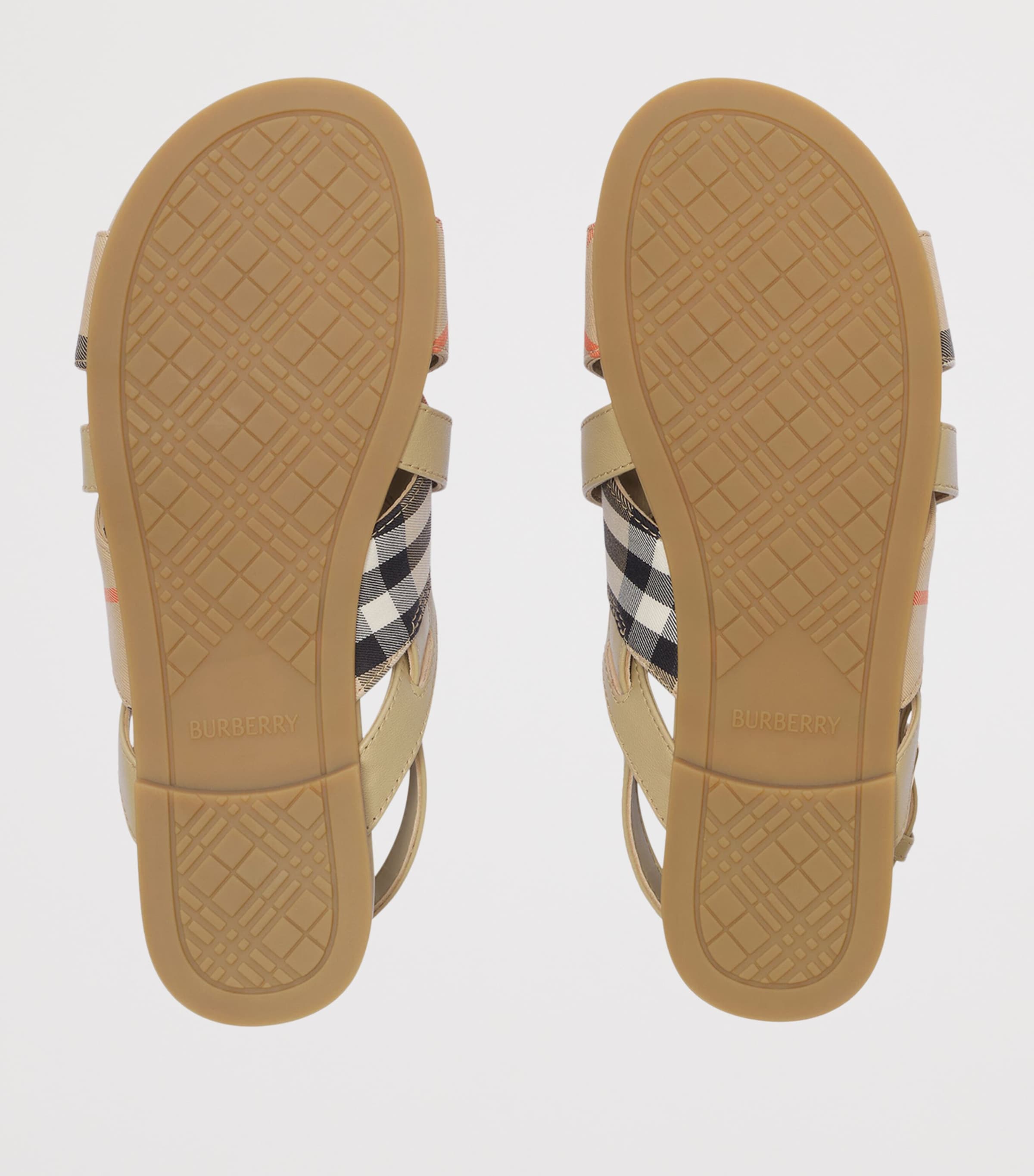 Burberry Kids Check Slingback Sandals Sand Ip Check Image 5