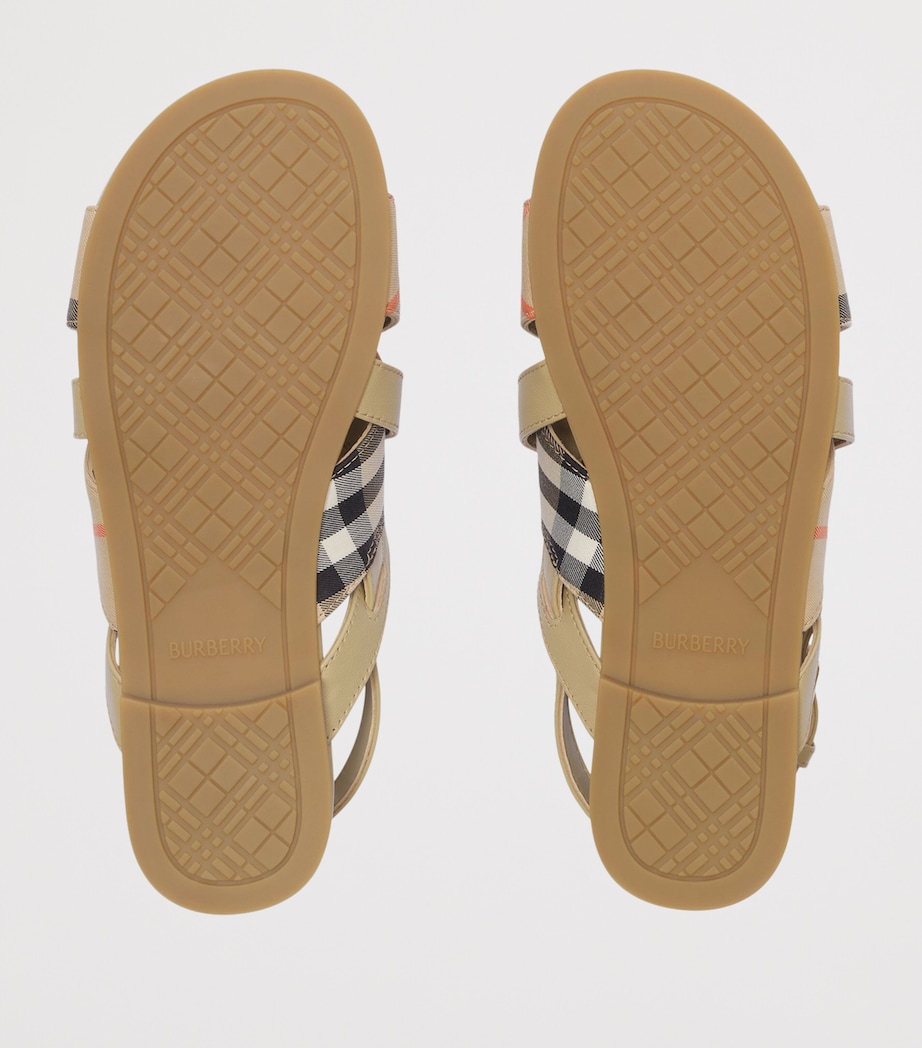 Burberry Kids Check Slingback Sandals Sand Ip Check Image 5