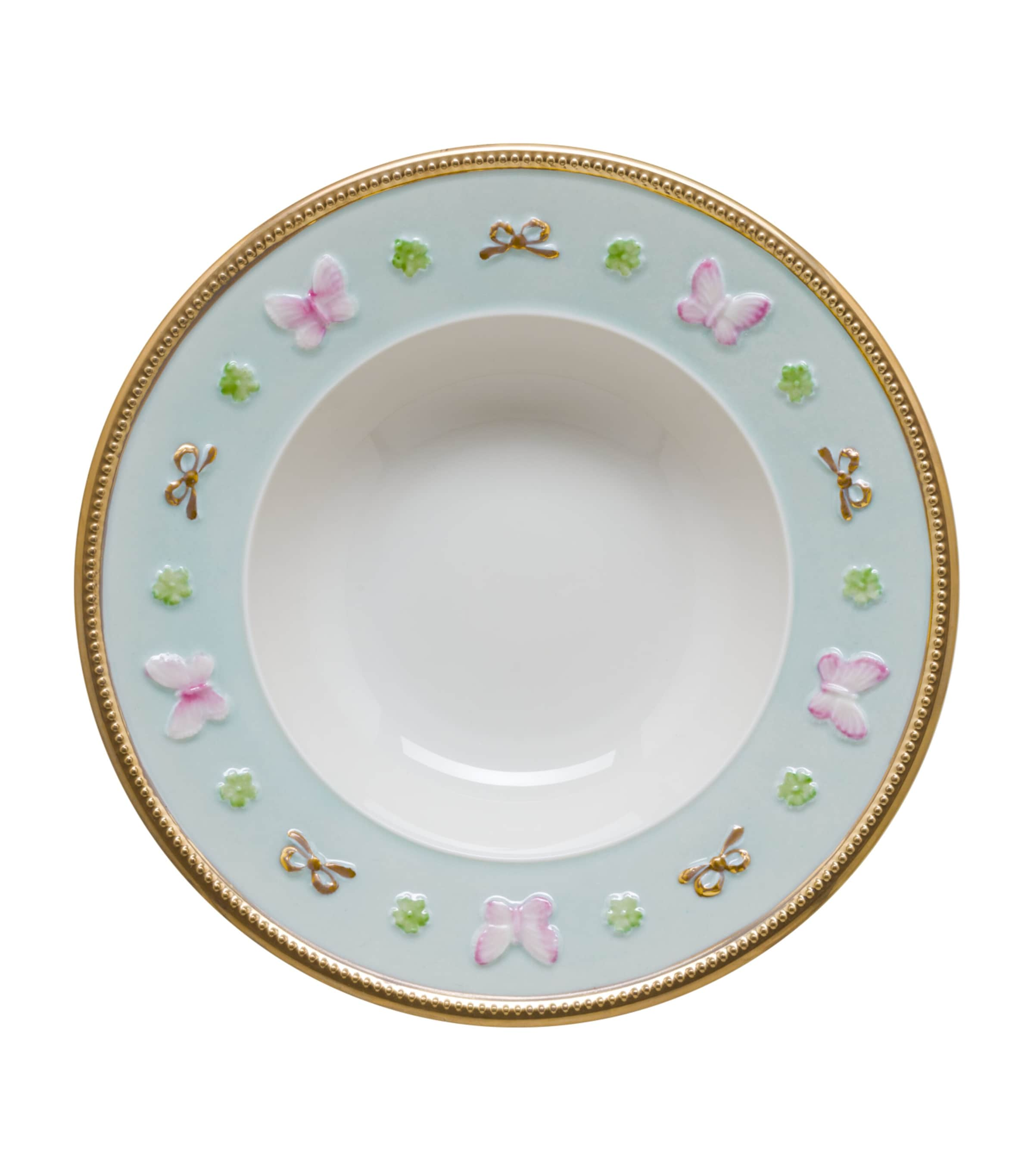 Shop Villari Porcelain Butterfly Soup Bowl In Blue