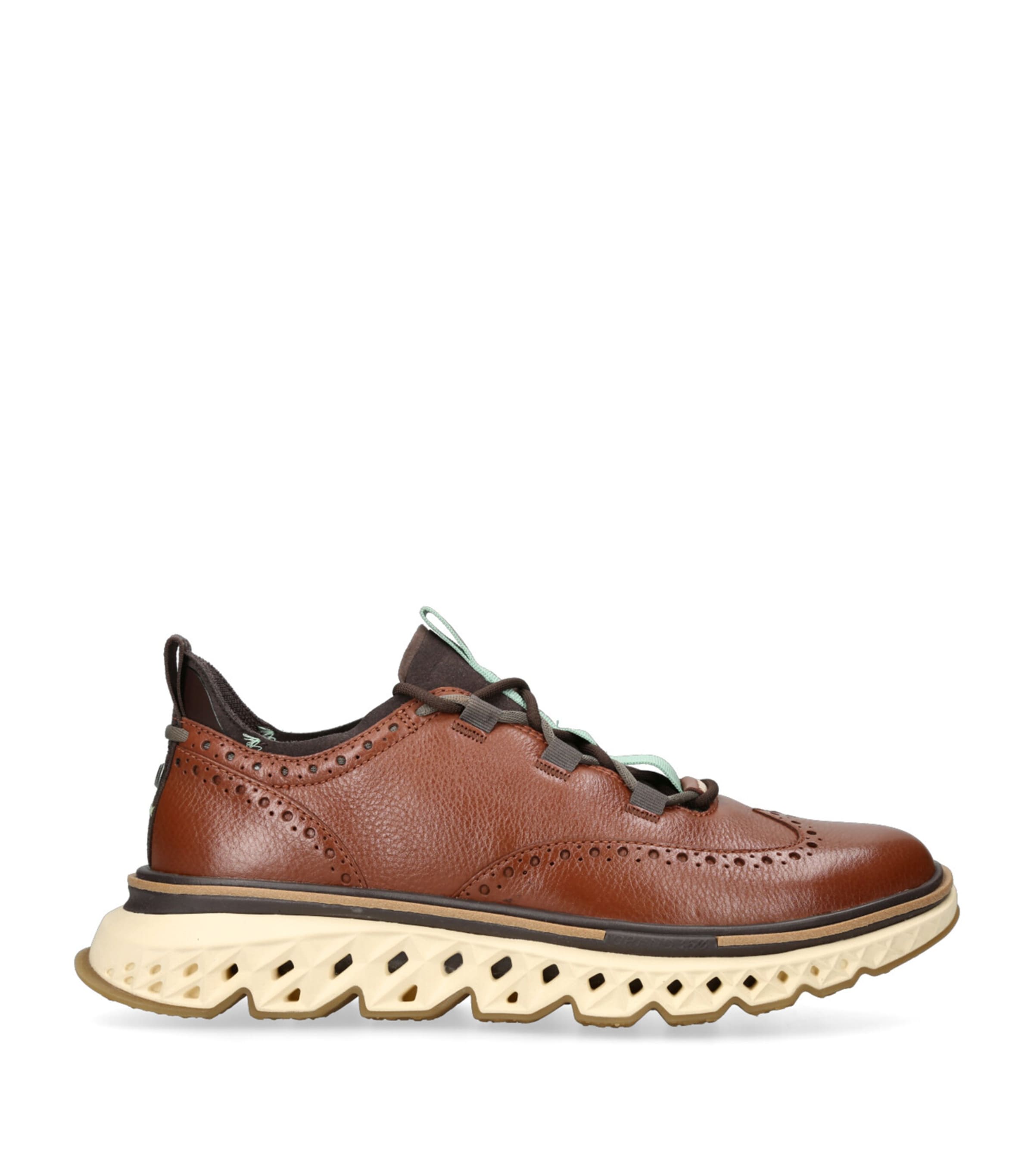 Shop Cole Haan Leather 5.zerøgrand Wingtip Oxford Sneakers In Brown