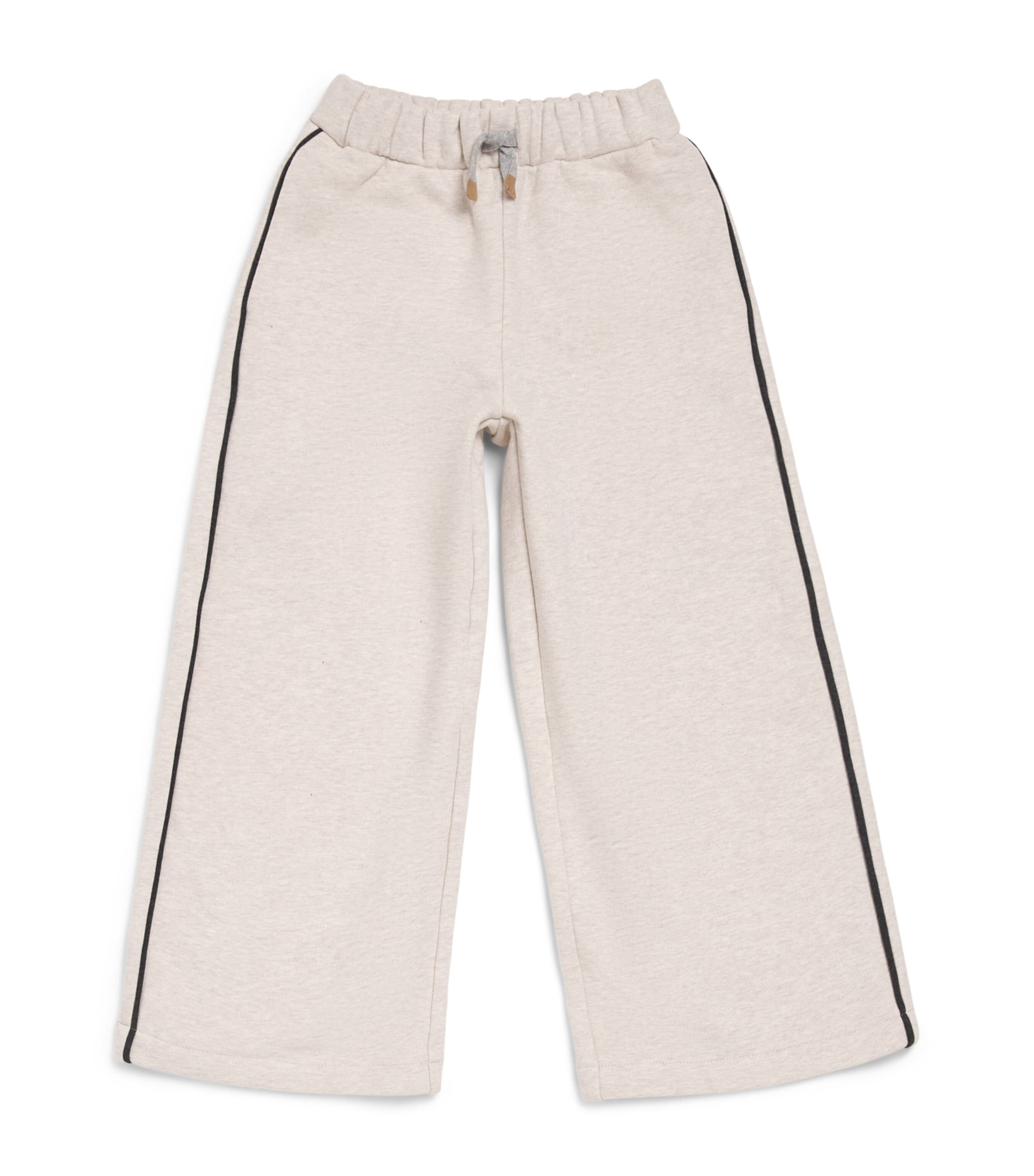Eleventy Kids Cotton-Cashmere Drawstring Sweatpants (2-16 Years) Med Beige/charcoal Image 1