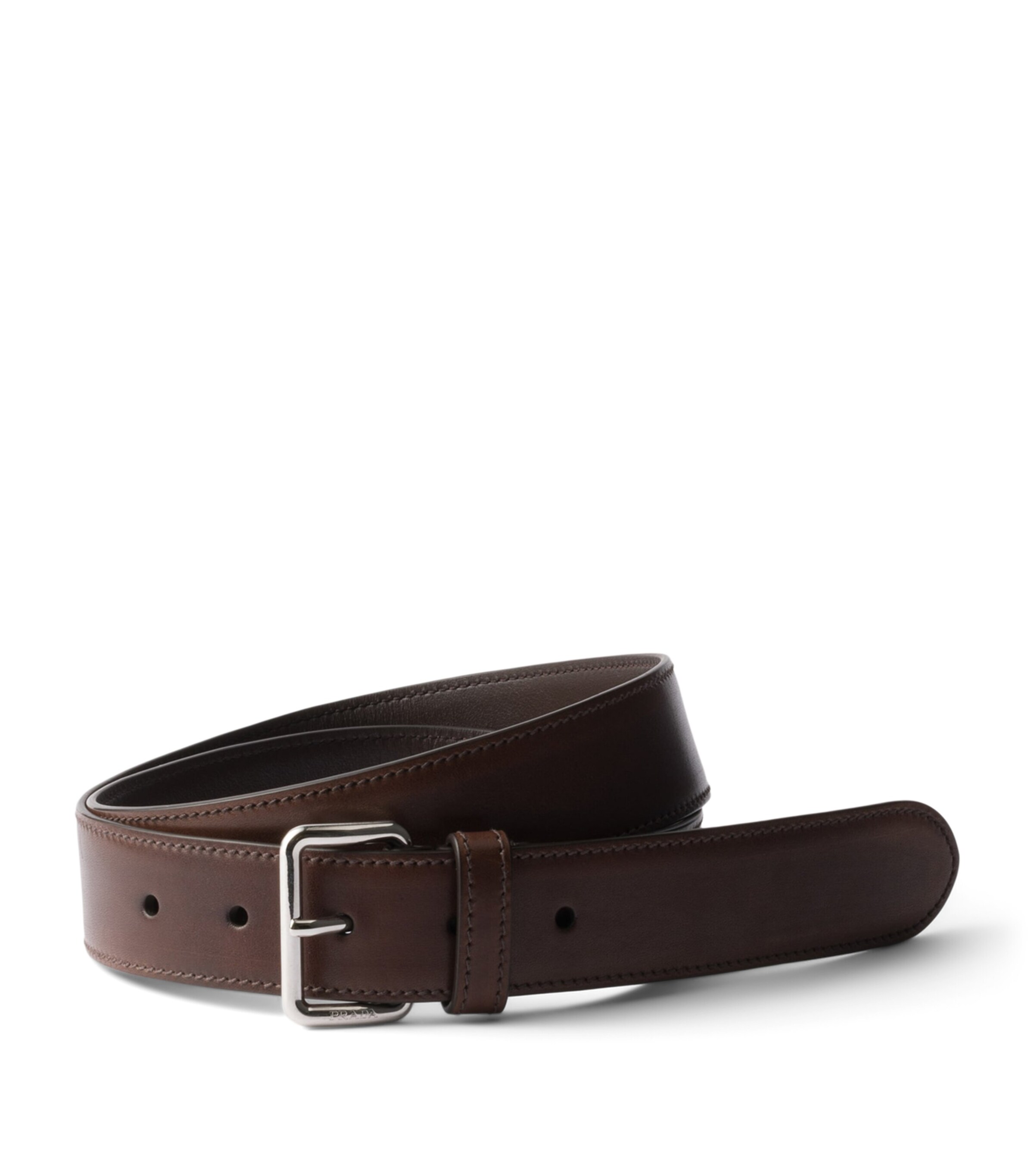 Prada Antiqued Leather Belt Image 1