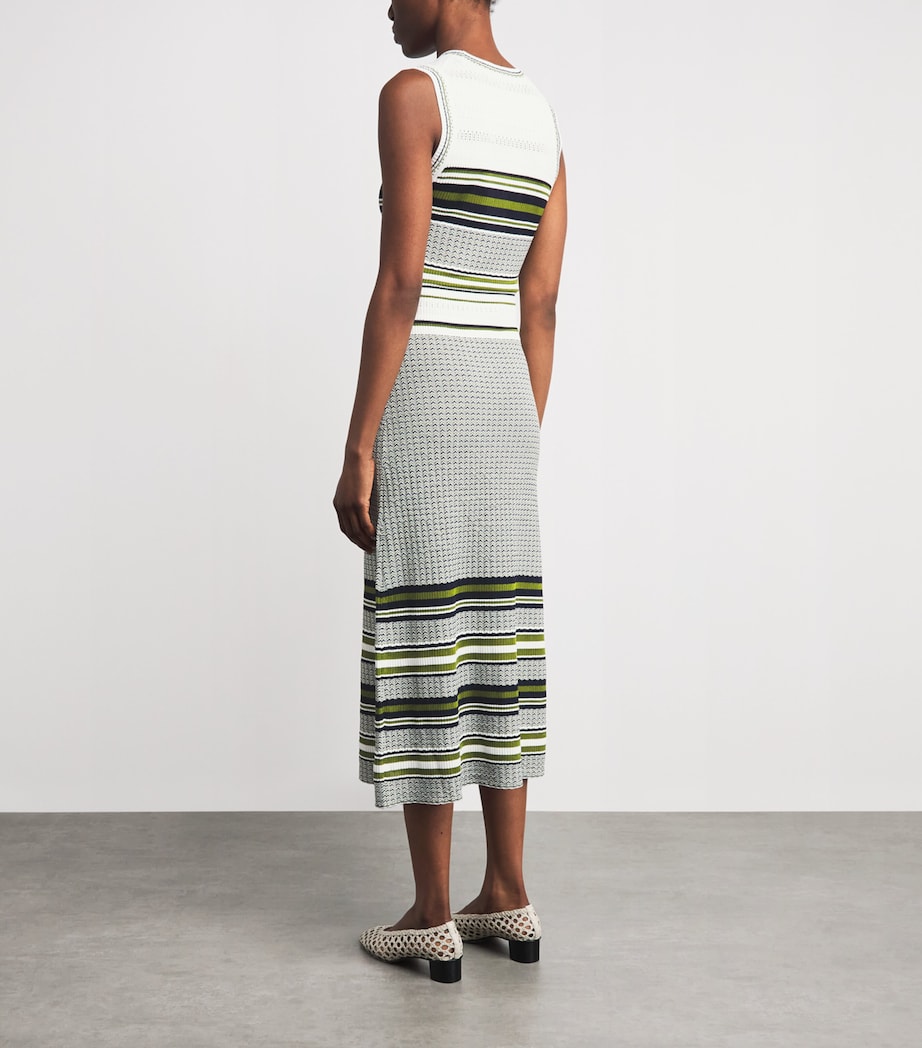 Veronica Beard Multi Rib-Knit Stripe Dawna Midi Dress | Harrods US Veronica Beard Multi Rib-Knit Stripe Dawna Midi Dress | Harrods US