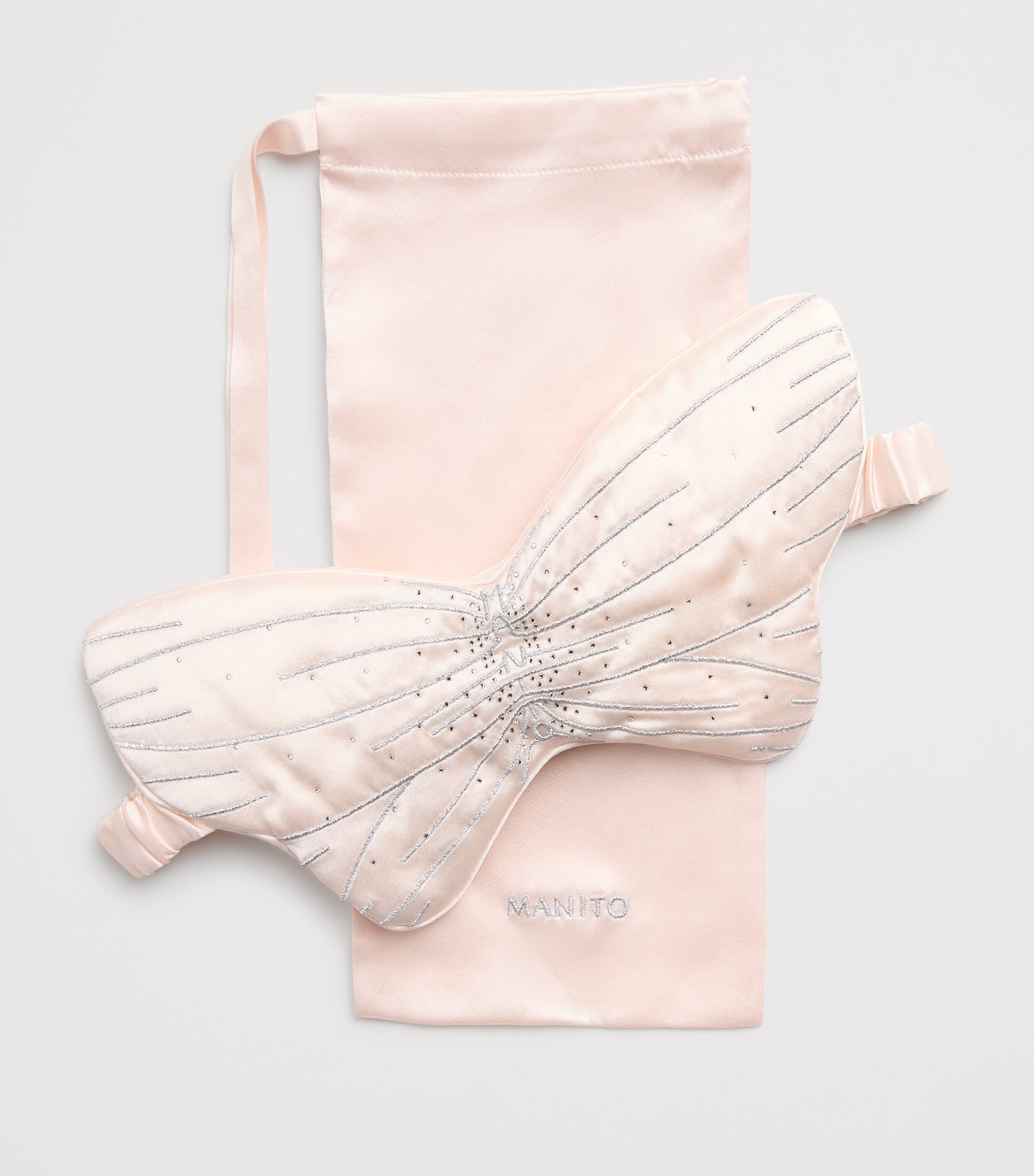 Silk Butterfly Eye Mask BALLET PINK Image 3