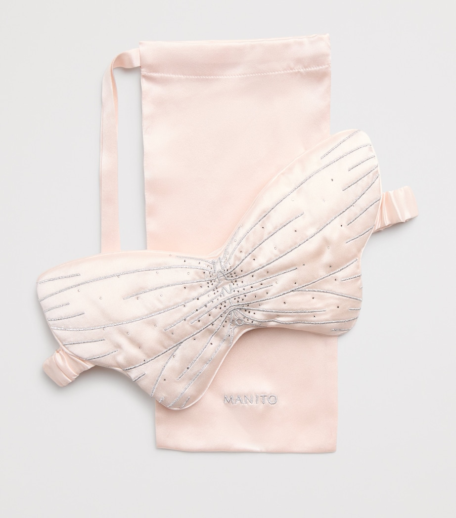 Silk Butterfly Eye Mask BALLET PINK Image 3