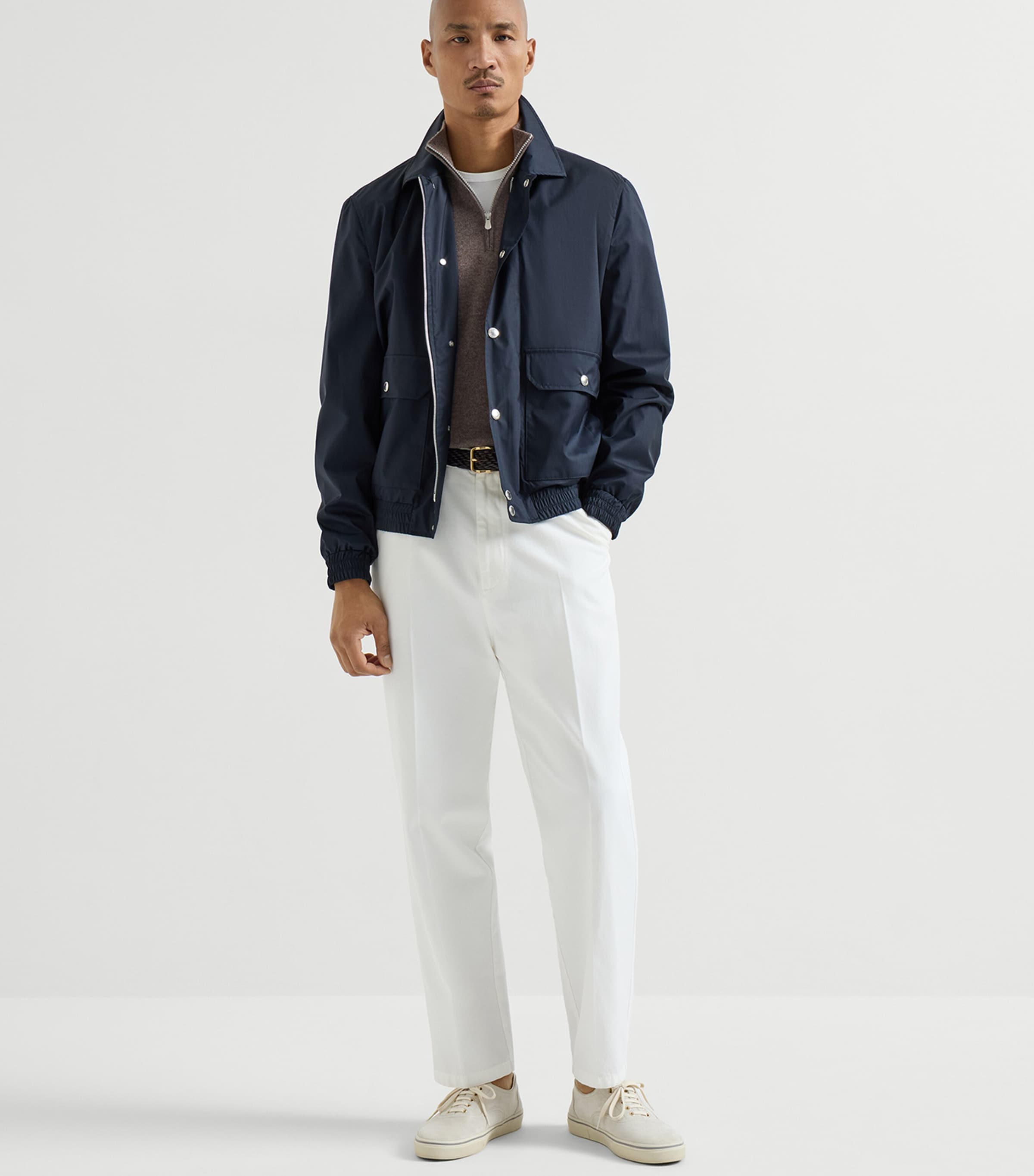 Brunello Cucinelli Mens Cashmere Half-Zip Sweater Image 5