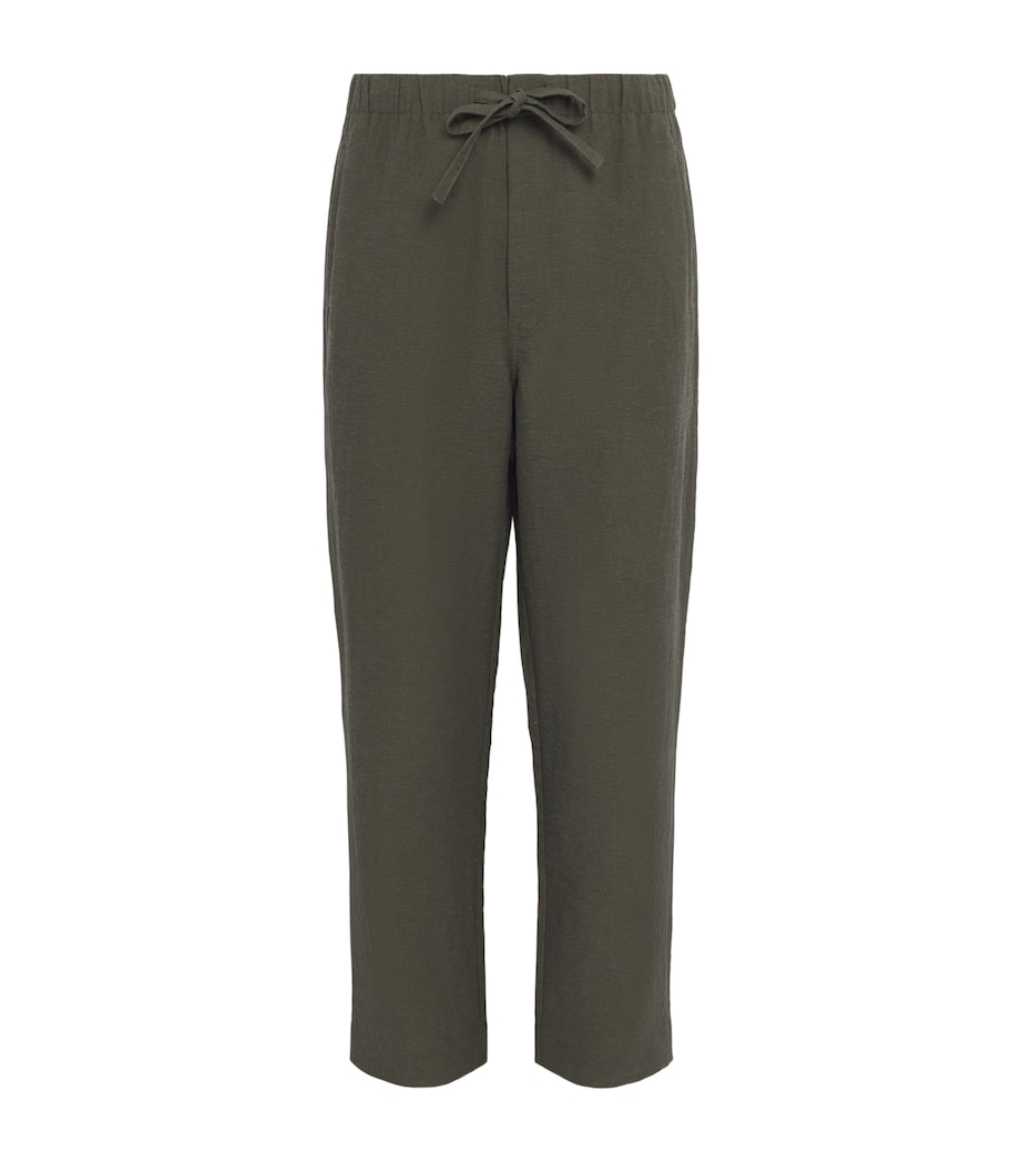 COMMAS Mens Drawstring Resort Trousers Dark Taupe Image 1