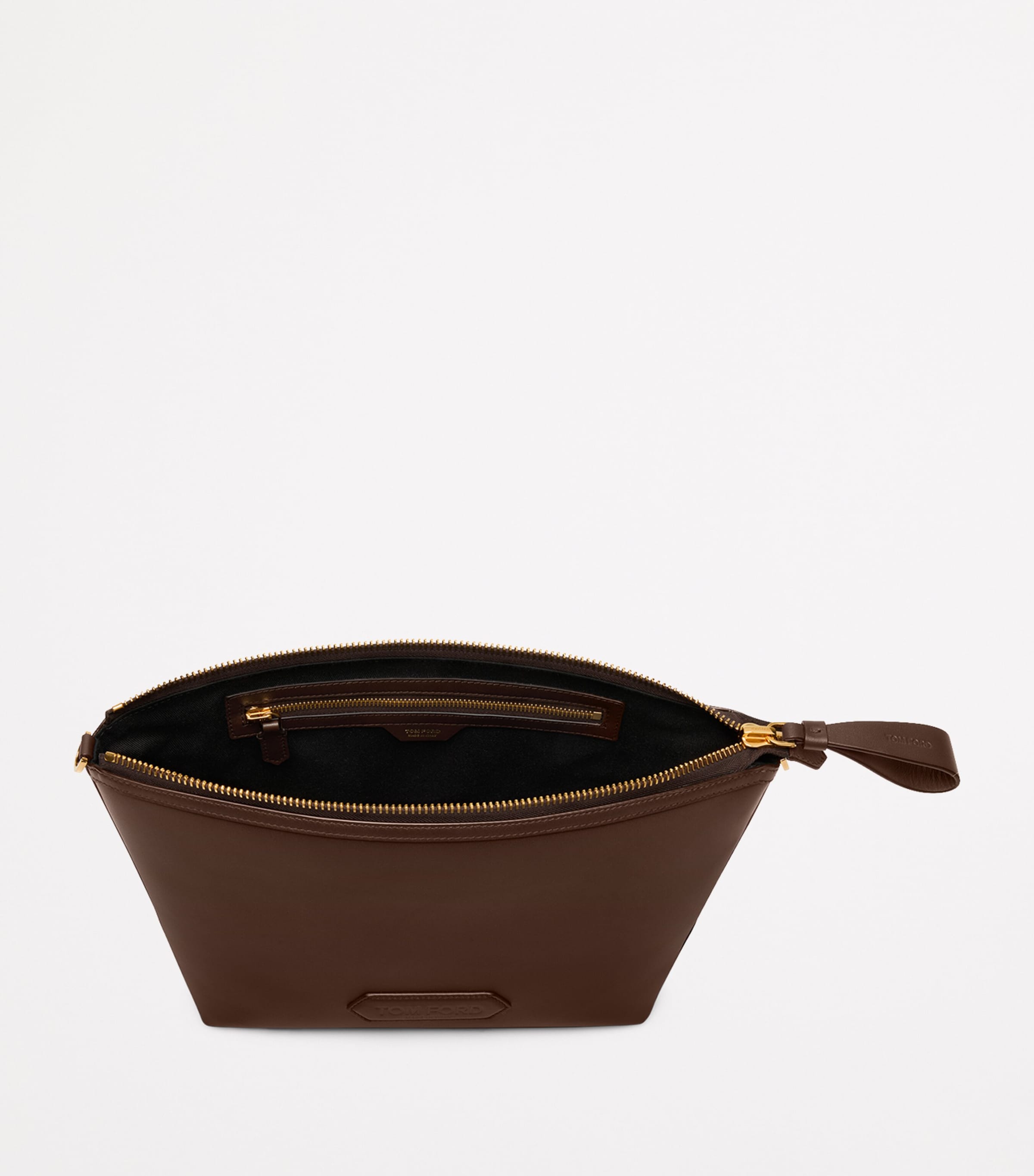 TOM FORD Leather Trapezoid Messenger Bag | Harrods US