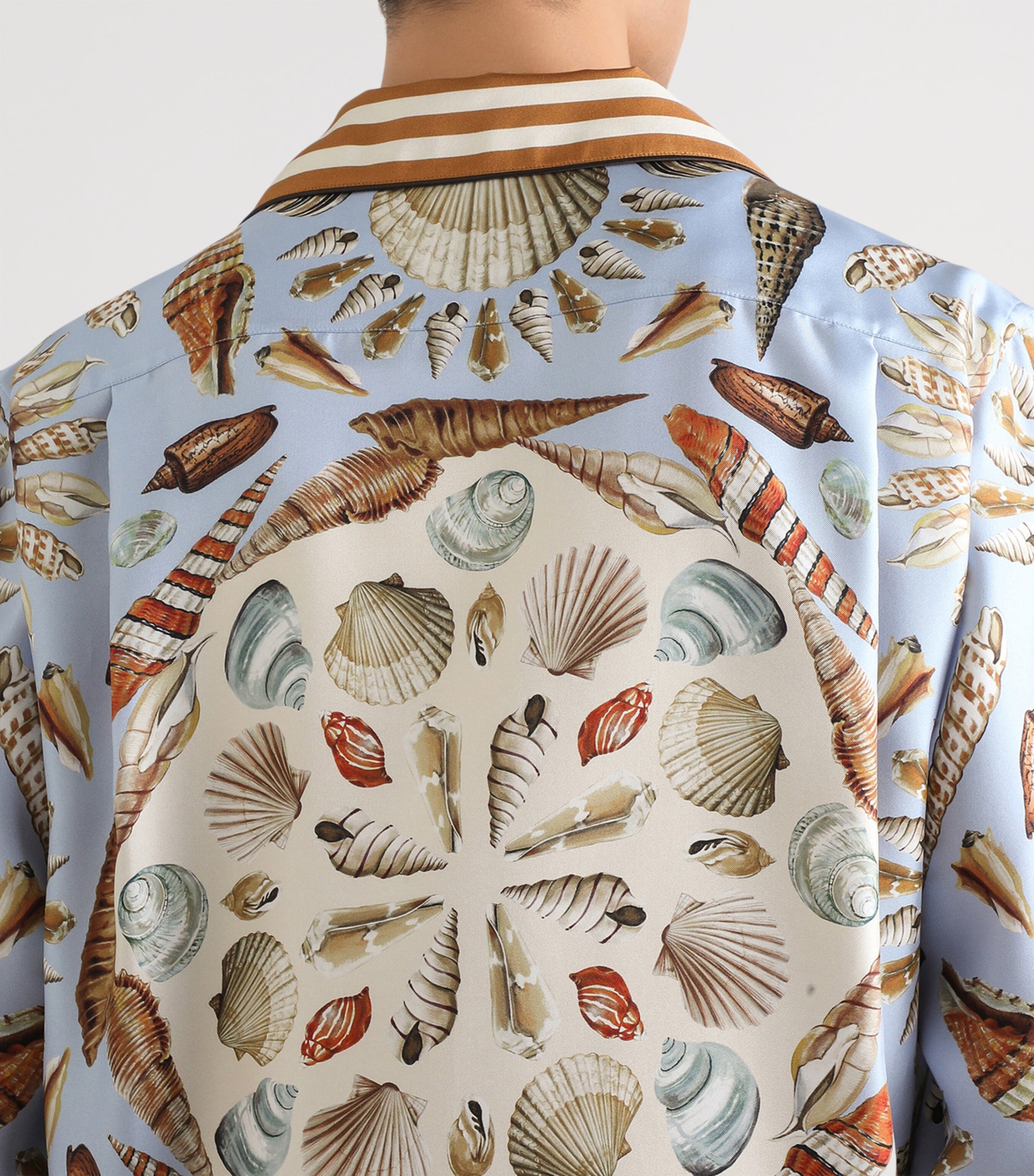 Dolce&Gabbana Mens Silk Shell Print Shirt Conchigli Image 3