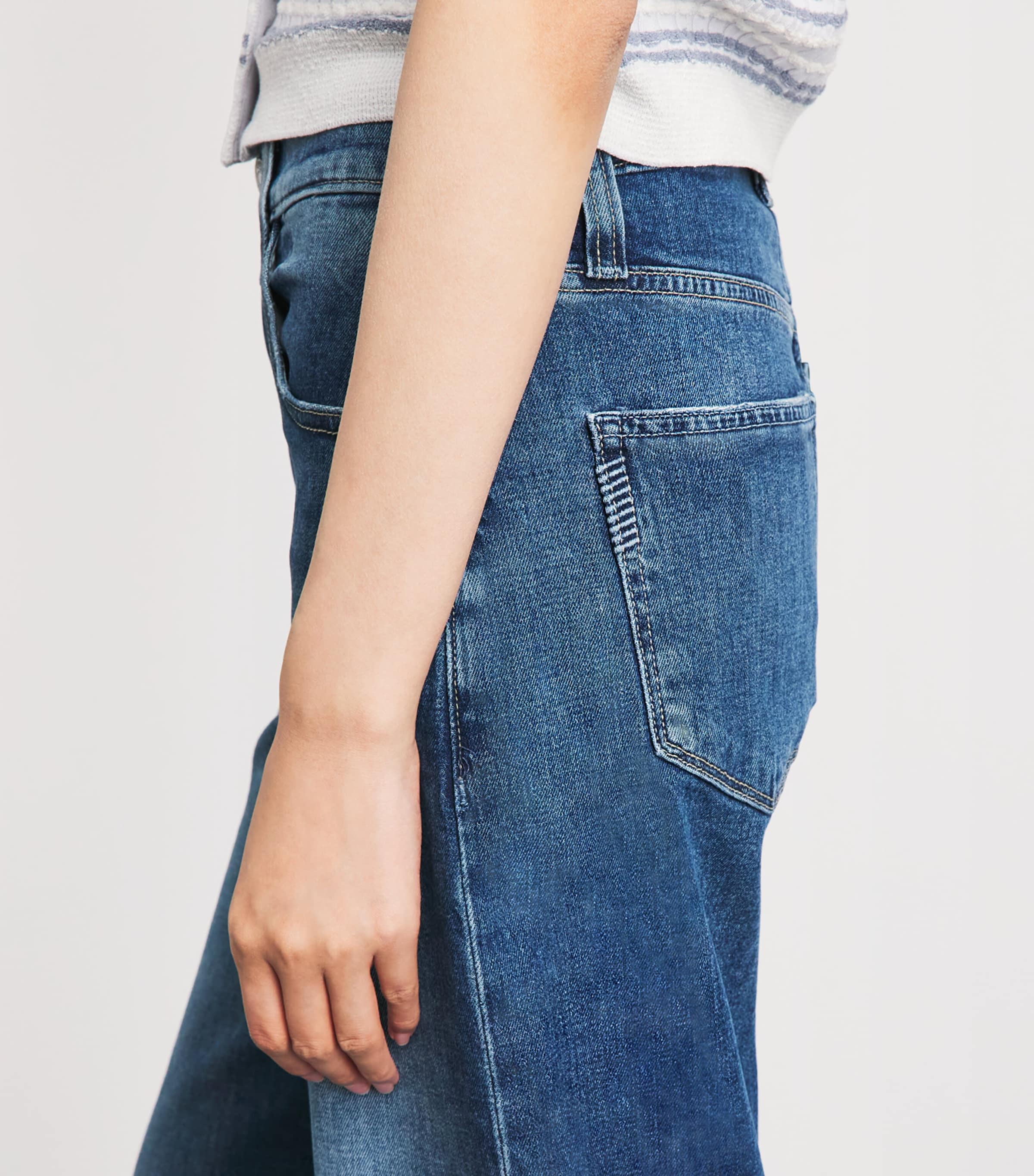 PAIGE Womens Arellia High-Rise Barrel Ankle Jeans Stoneview Image 3