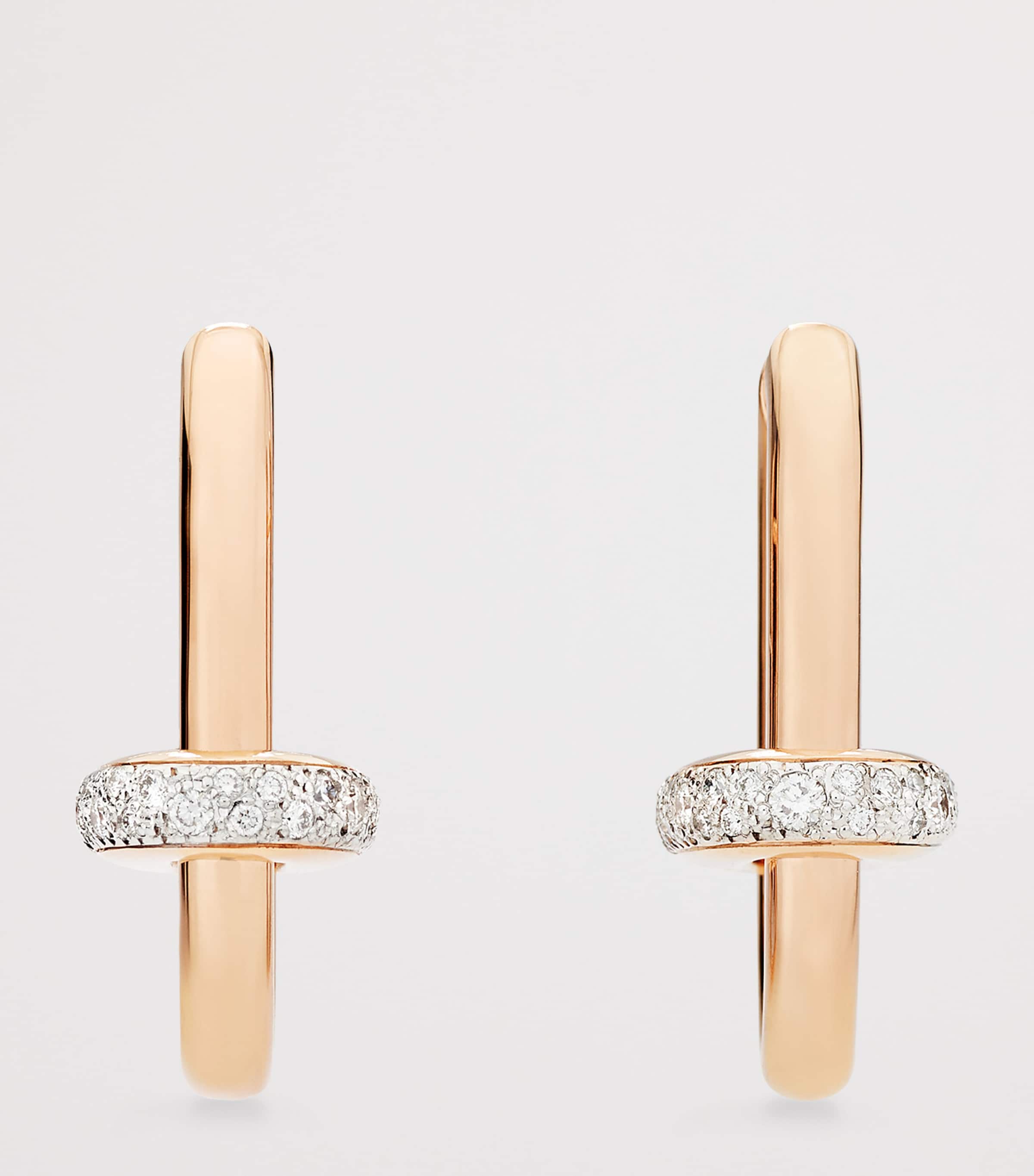 Pomellato Rose Gold and Diamond Iconica Hoop Earrings Image 2