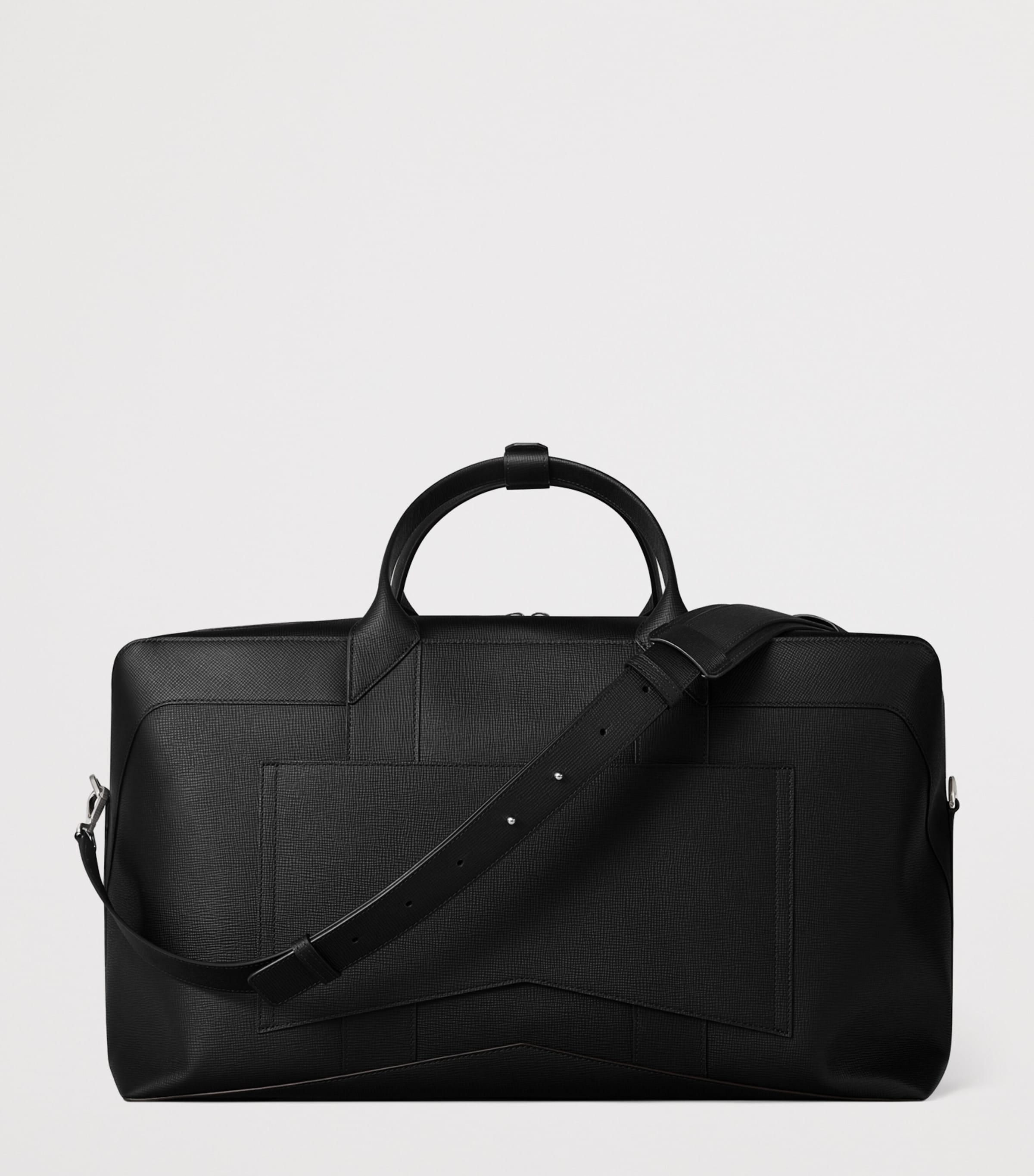 Leather Losange Weekend Bag BLACK Image 4