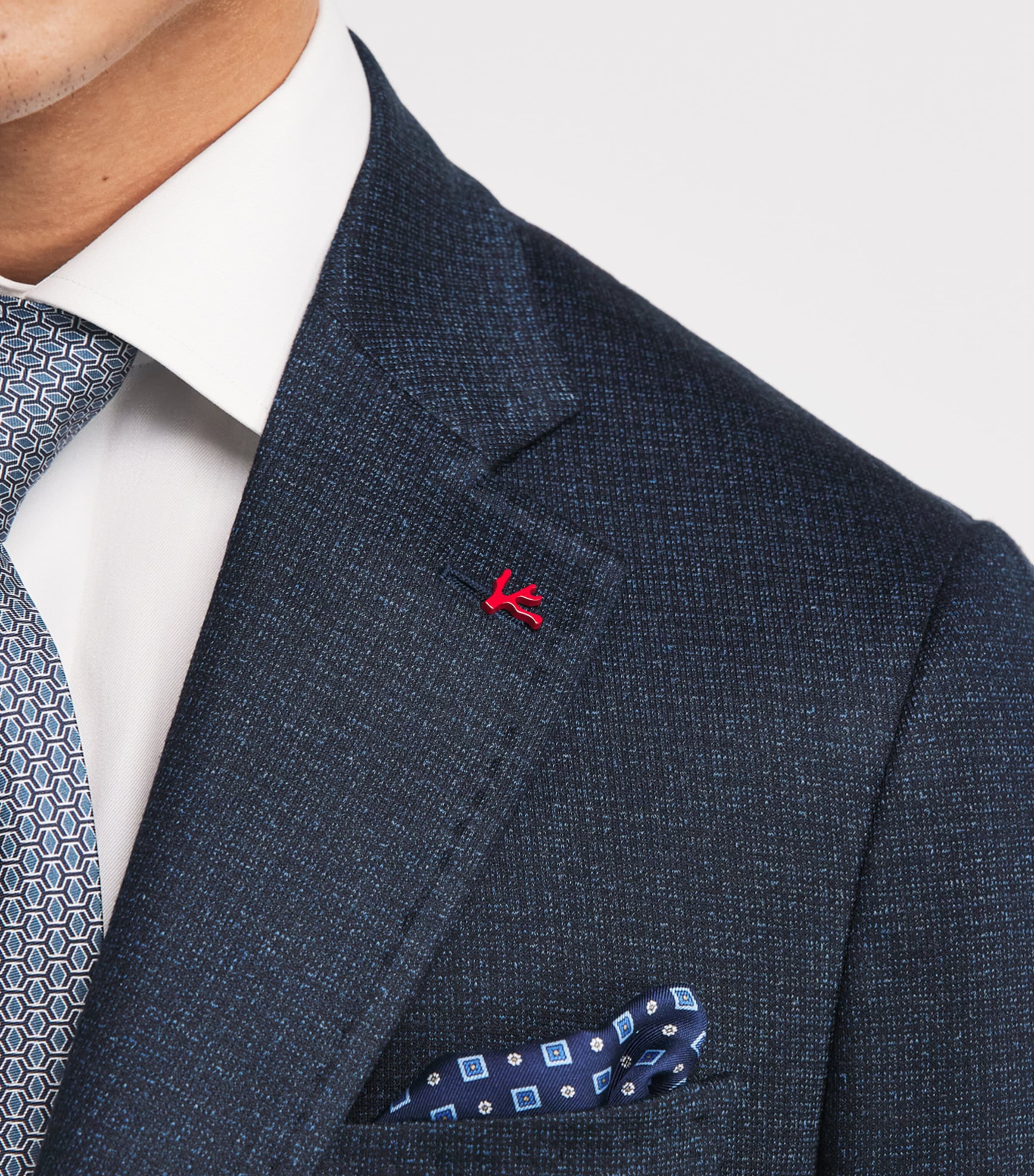 Isaia Mens Silk-Cotton Capri 2-Piece Suit Image 3