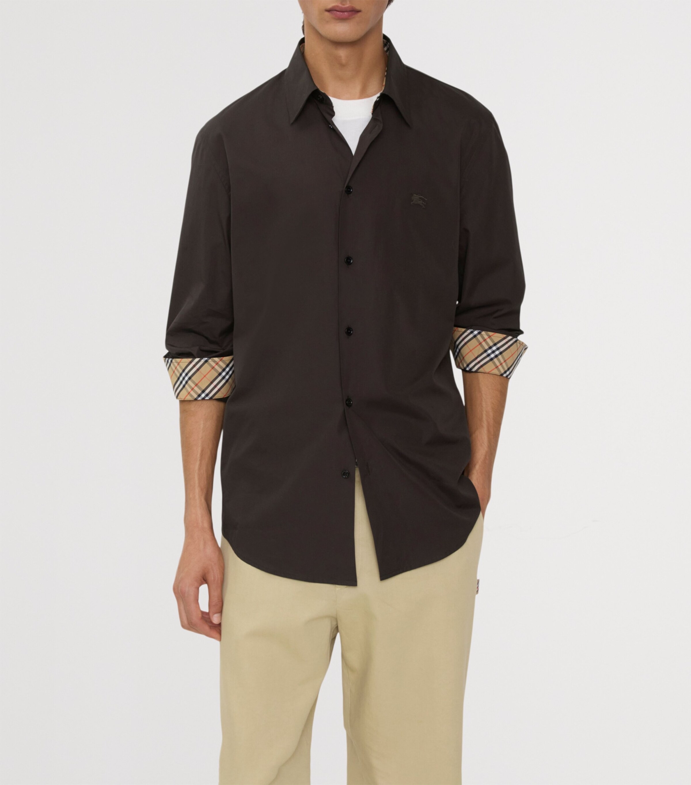 Cotton Poplin Shirt BARK Image 2